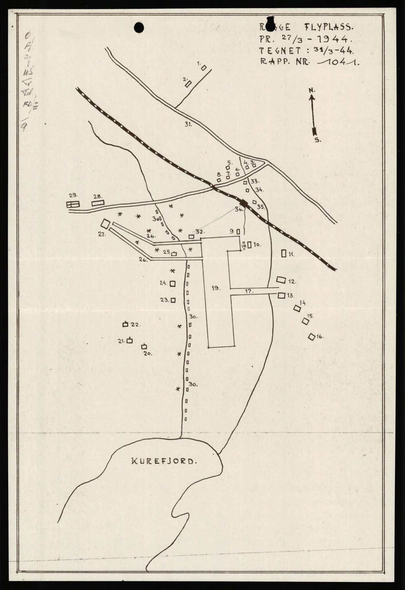 Forsvaret, Forsvarets overkommando II, RA/RAFA-3915/D/Dd/L0008: Minefields. Prohibited Areas. Airfields, 1944, s. 8