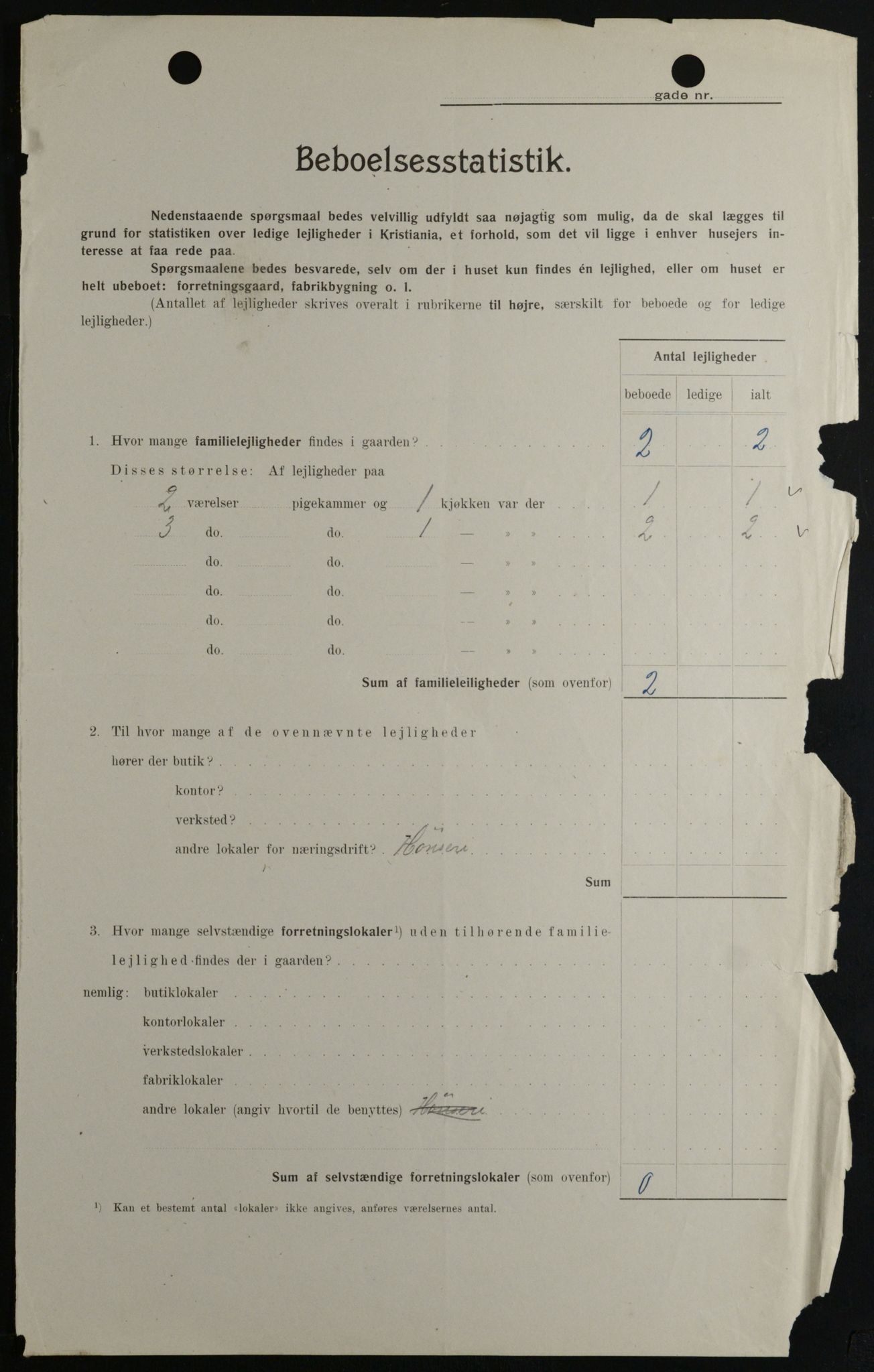 OBA, Kommunal folketelling 1.2.1908 for Kristiania kjøpstad, 1908, s. 51070