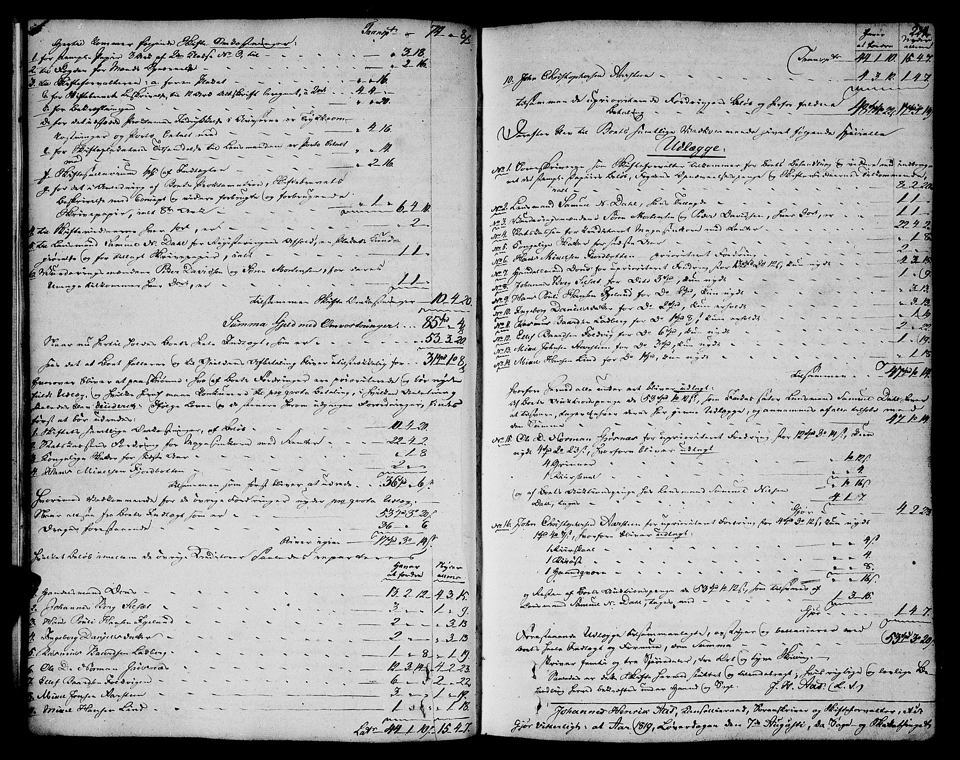 Senja og Tromsø sorenskriveri , SATØ/SATØ-31/H/Hb/L0155: Skifteutlodningsprotokoll - Senja distrikt, fol. 216-458b, 1819-1823, s. 223b-224a