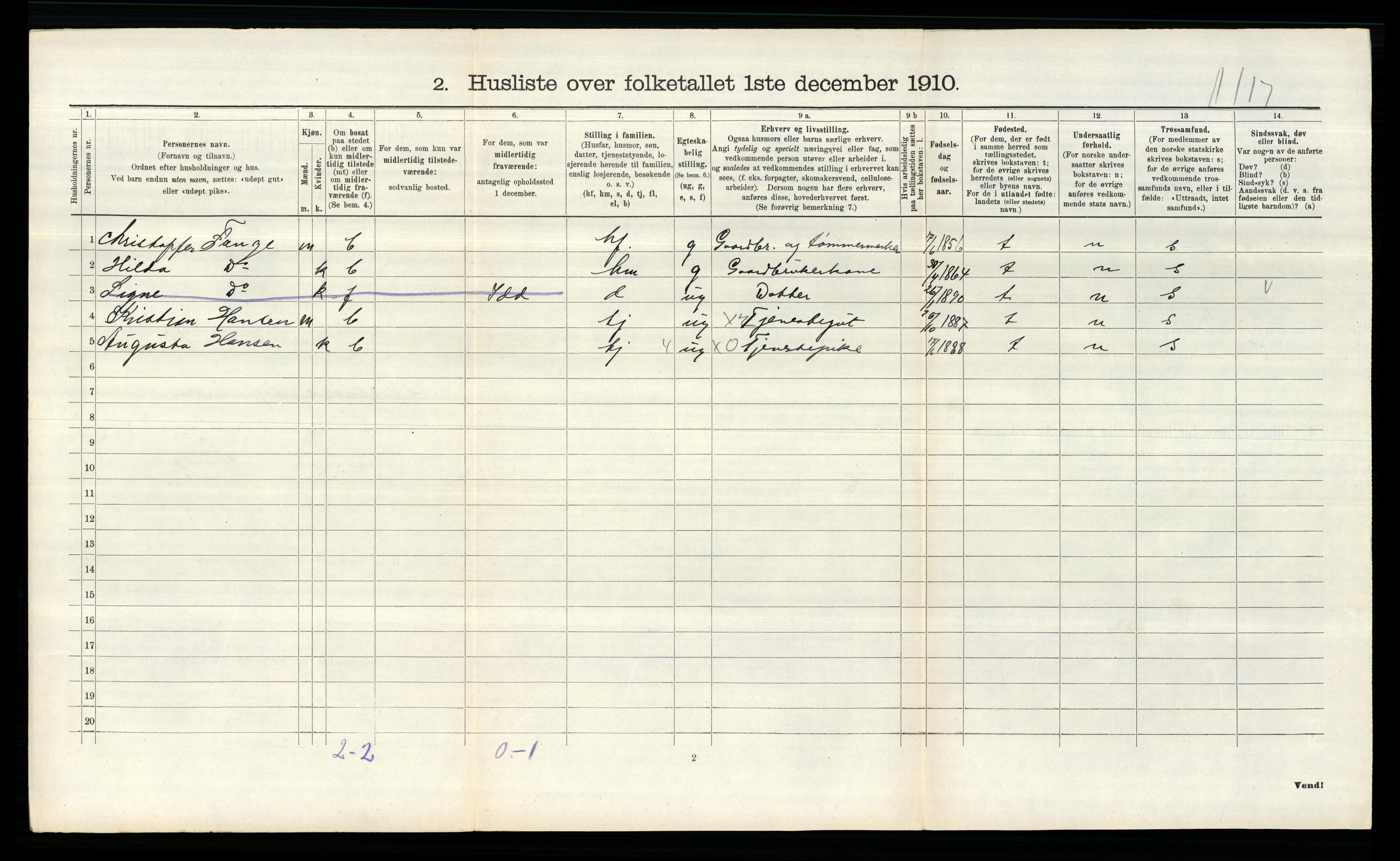 RA, Folketelling 1910 for 0118 Aremark herred, 1910, s. 196