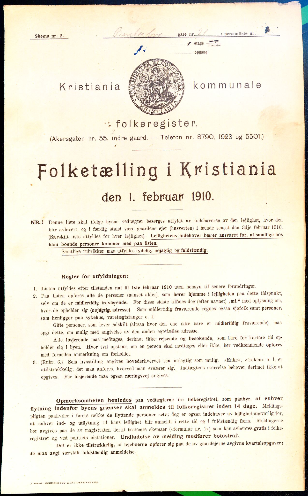 OBA, Kommunal folketelling 1.2.1910 for Kristiania, 1910, s. 3336