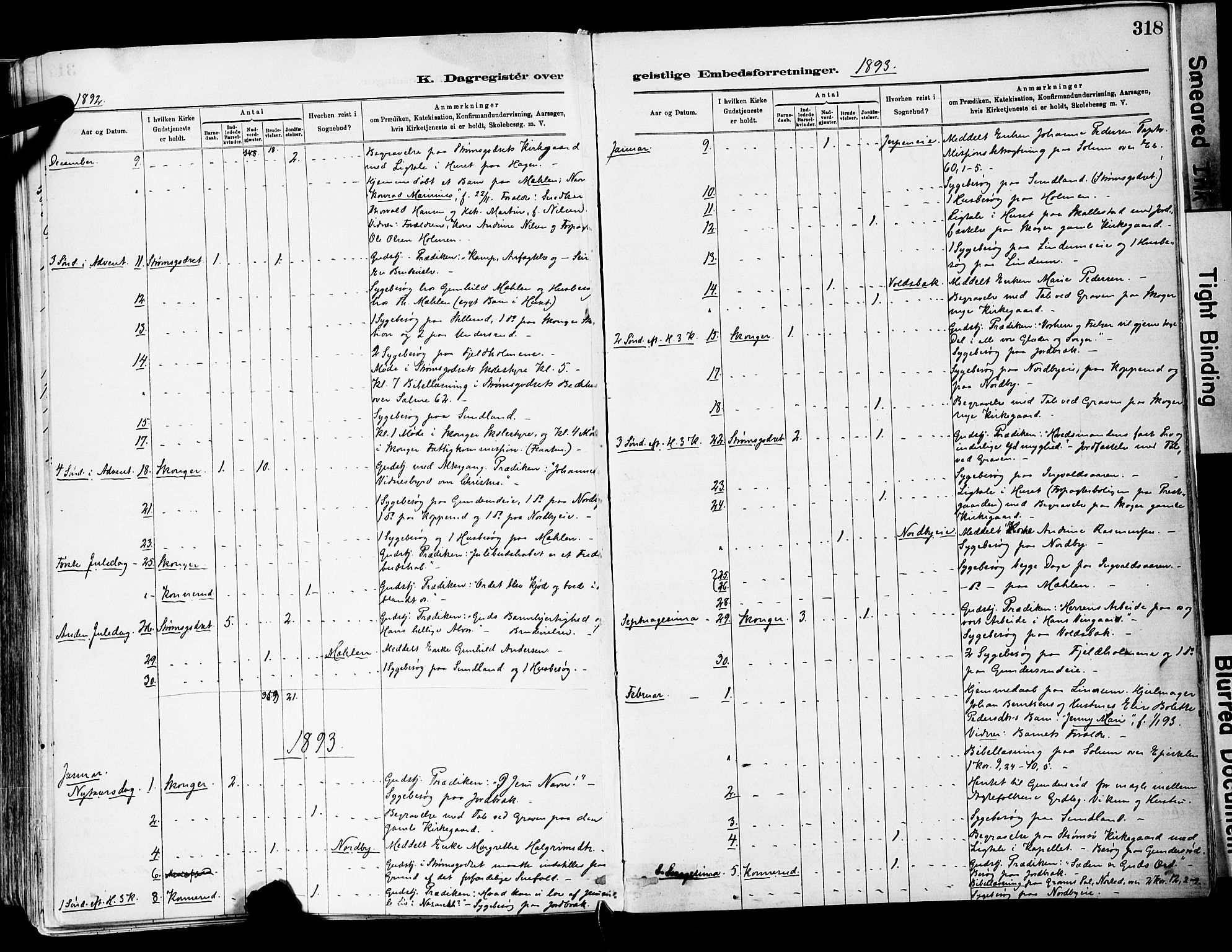 Strømsgodset kirkebøker, AV/SAKO-A-324/F/Fa/L0001: Ministerialbok nr. 1, 1885-1909, s. 318