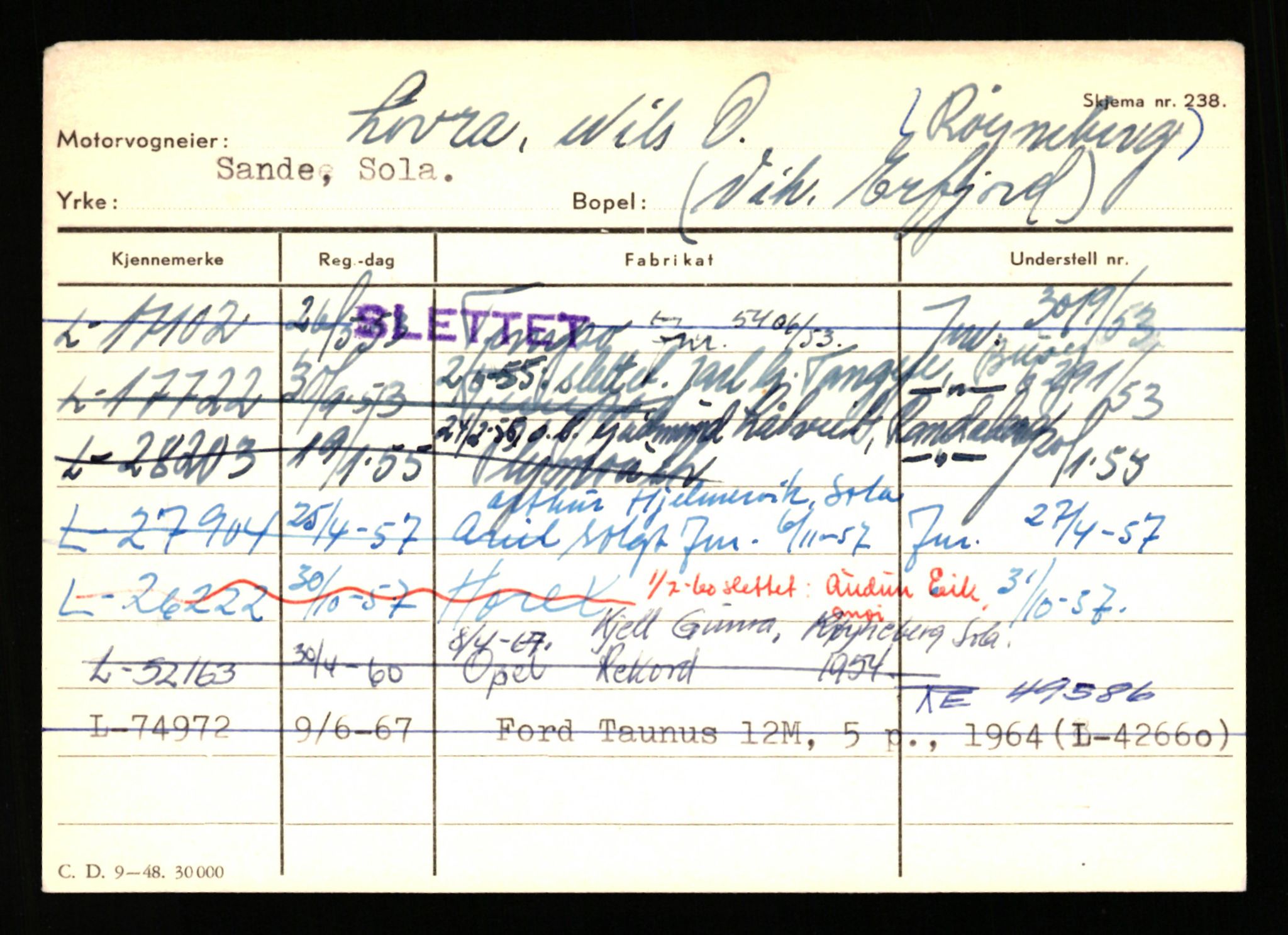 Stavanger trafikkstasjon, AV/SAST-A-101942/0/H/L0023: Liabø - Lutsi, 1930-1971, s. 2093