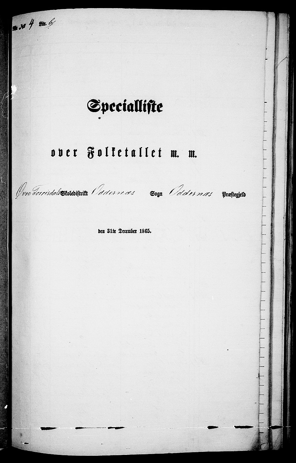 RA, Folketelling 1865 for 1012P Oddernes prestegjeld, 1865, s. 78