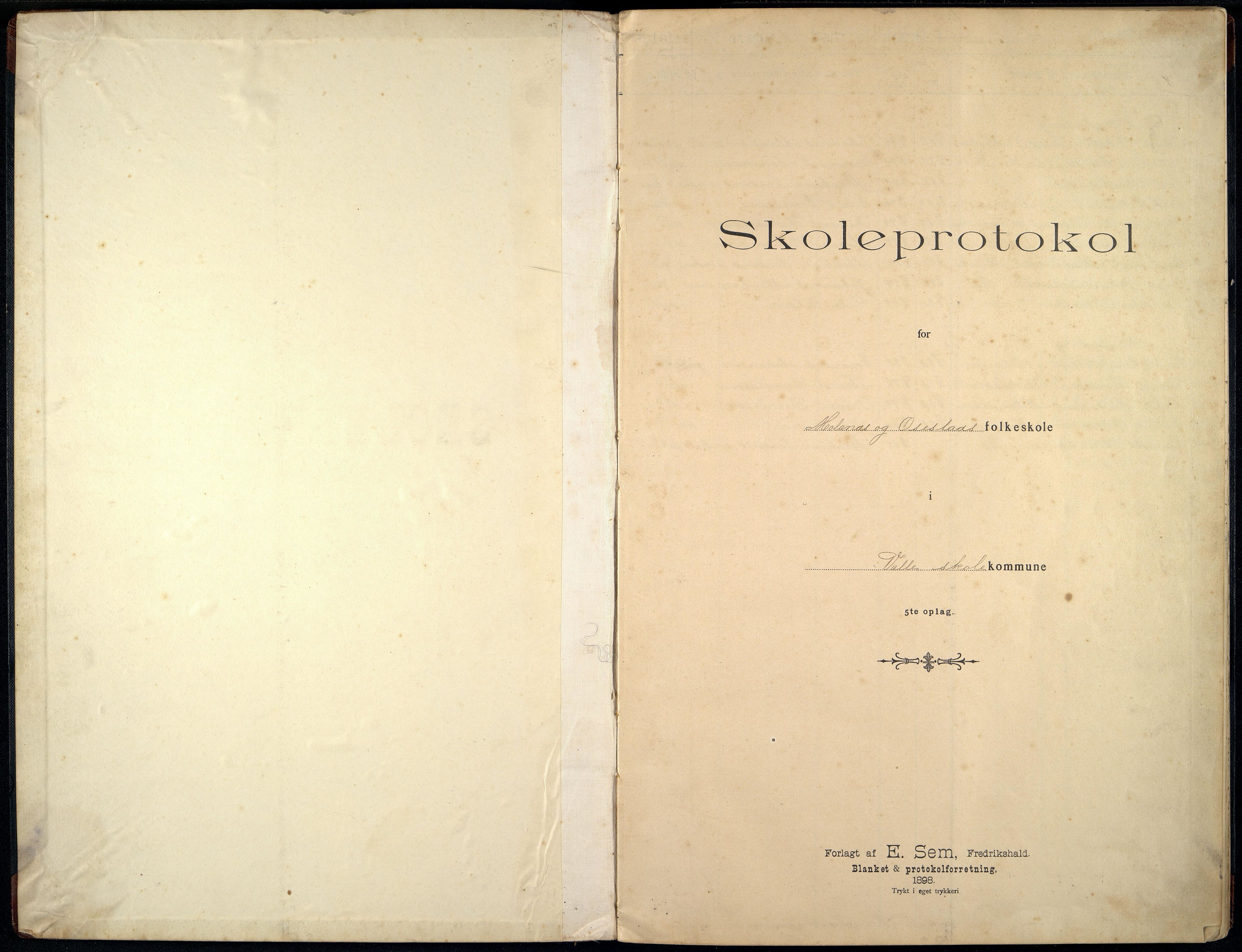 Sør-Audnedal kommune - Moland Skole, ARKSOR/1029SØ557/G/L0002: Skoleprotokoll, 1901-1911