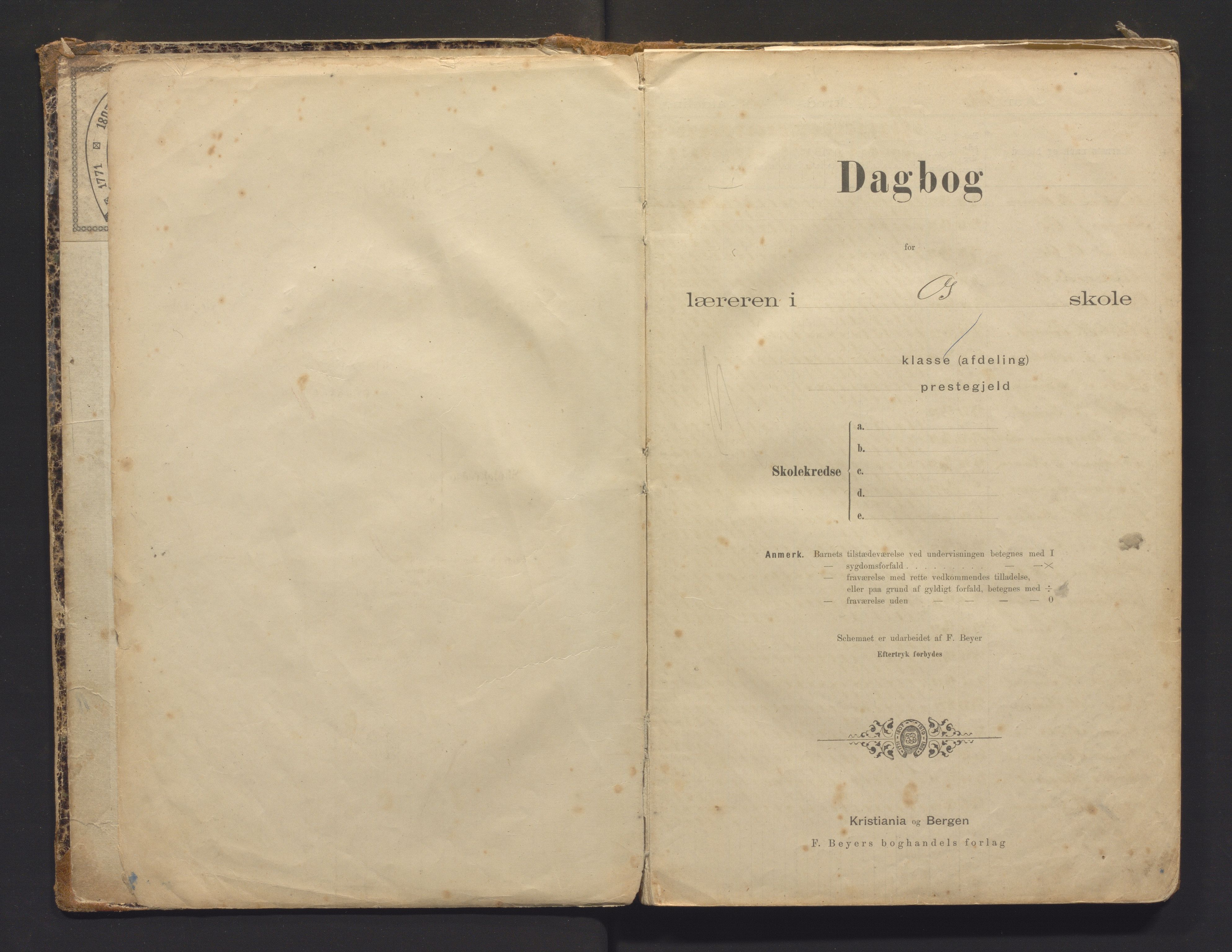 Os kommune. Barneskulane, IKAH/1243-231/G/Gd/L0004: Dagbok for Os faste skule, 1894-1916