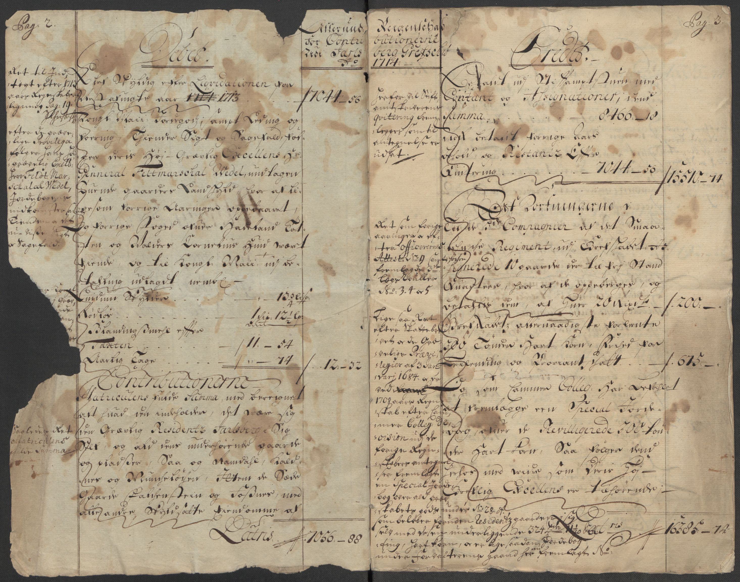 Rentekammeret inntil 1814, Reviderte regnskaper, Fogderegnskap, AV/RA-EA-4092/R32/L1879: Fogderegnskap Jarlsberg grevskap, 1714-1715, s. 5