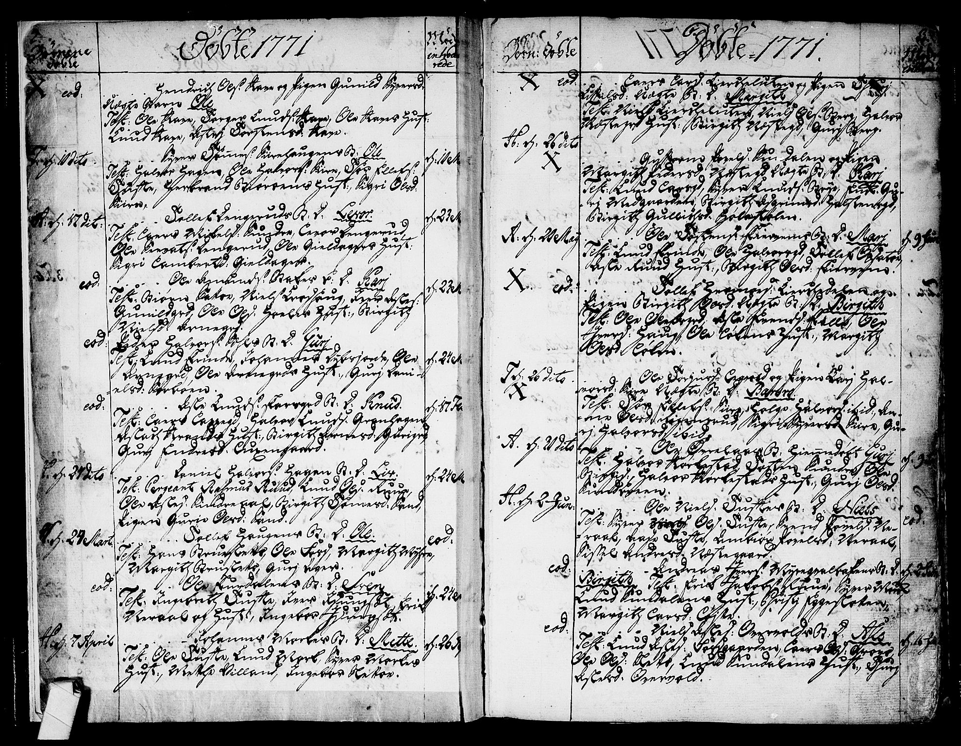 Ål kirkebøker, SAKO/A-249/F/Fa/L0002: Ministerialbok nr. I 2, 1771-1806, s. 2-3