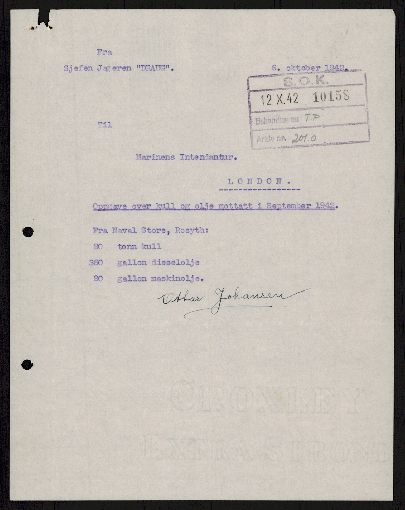 Forsvaret, Sjøforsvarets overkommando, AV/RA-RAFA-2035/D/Dc/L0193: --, 1940-1951, s. 805