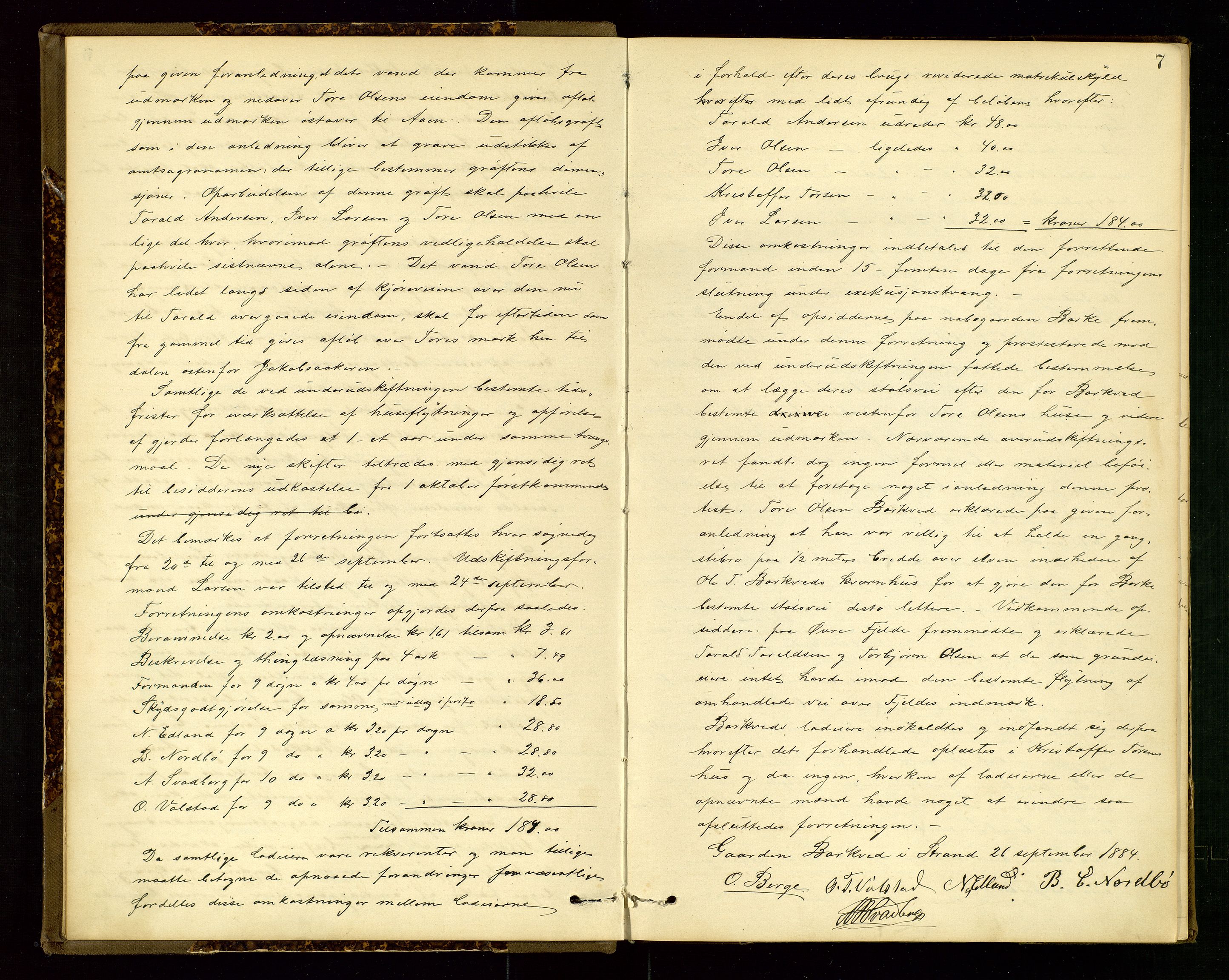 Rogaland jordskifterett, AV/SAST-A-102426/Oa/L0056: Forhandlingsprotokoll, 1884-1908, s. 7