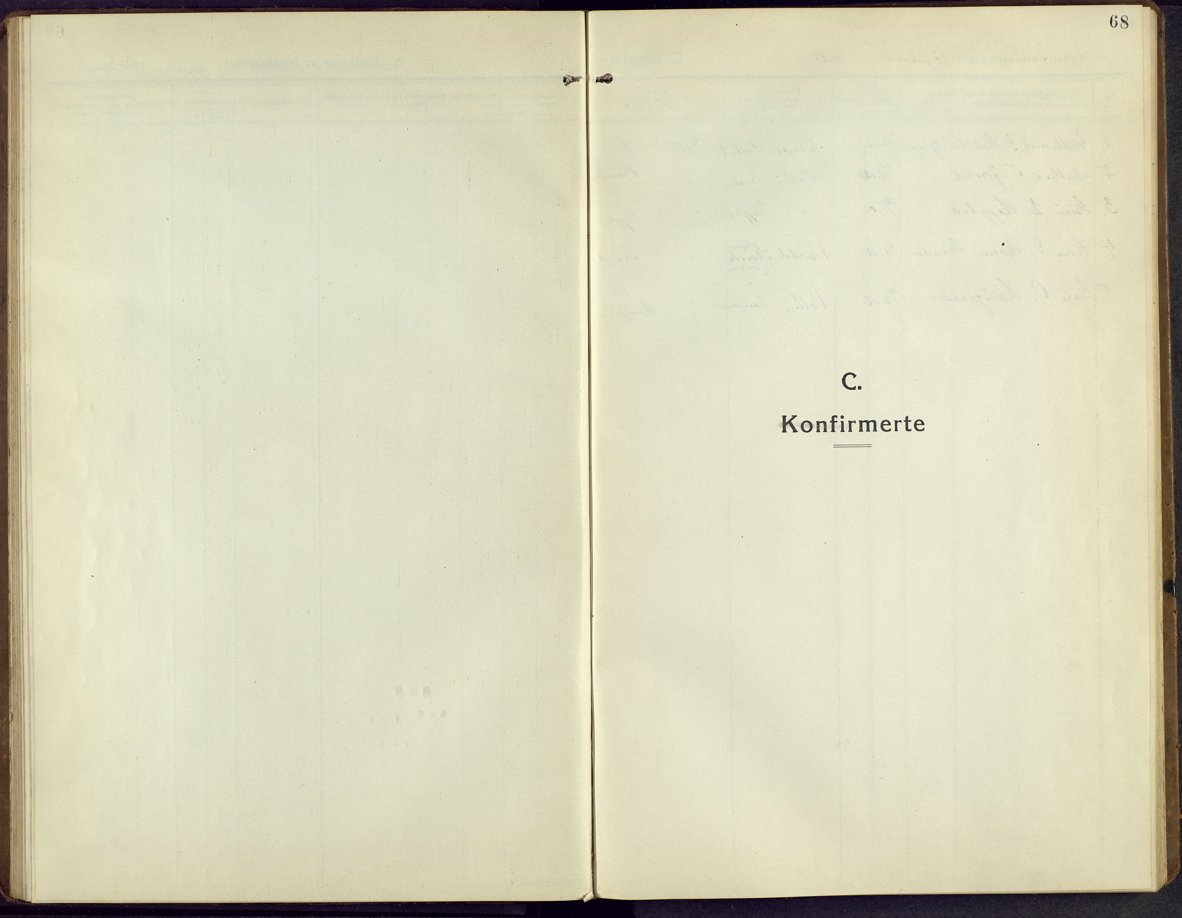 Øystre Slidre prestekontor, SAH/PREST-138/H/Ha/Hab/L0009: Klokkerbok nr. 9, 1917-1952, s. 68