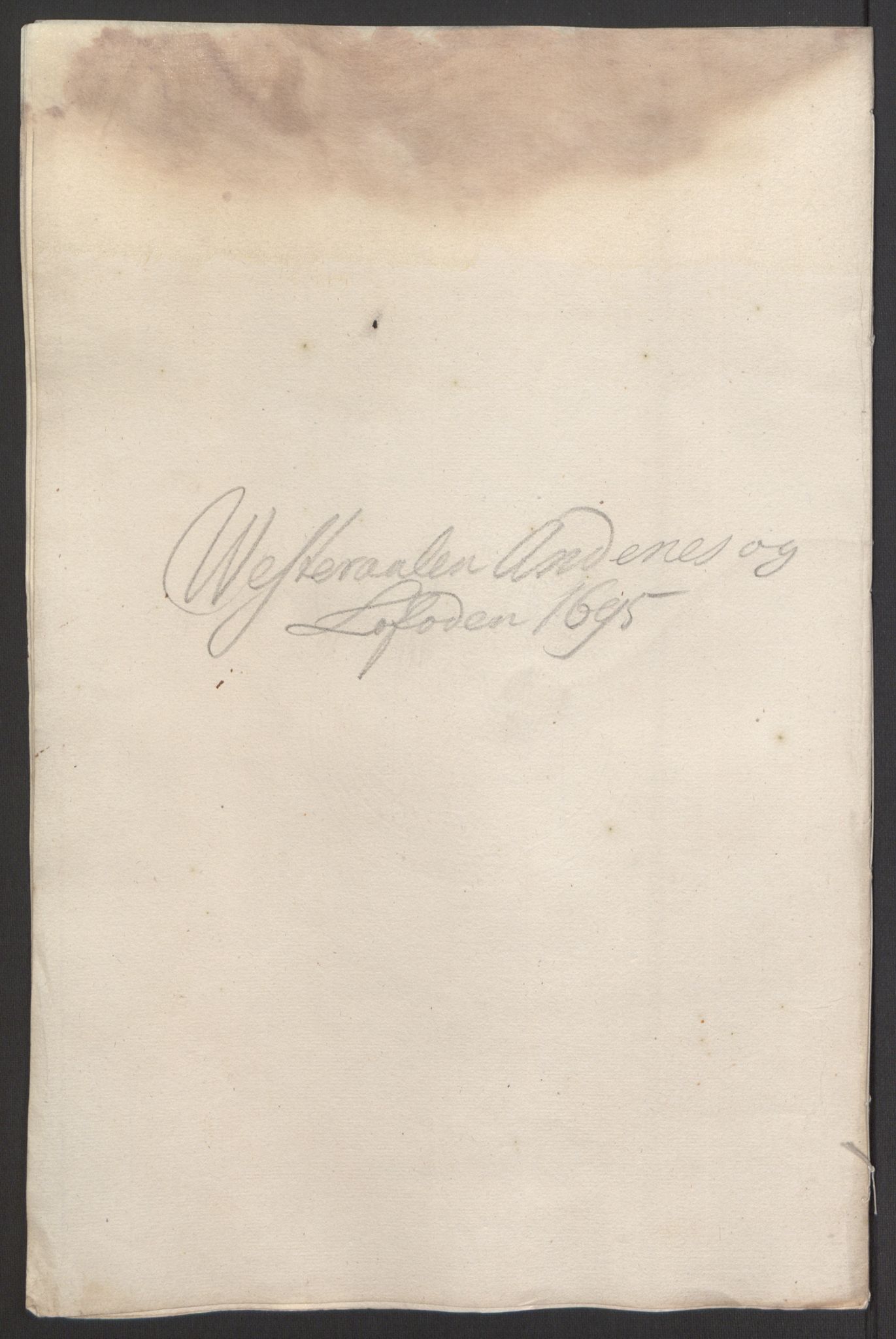 Rentekammeret inntil 1814, Reviderte regnskaper, Fogderegnskap, RA/EA-4092/R67/L4677: Fogderegnskap Vesterålen, Andenes og Lofoten, 1694-1695, s. 304
