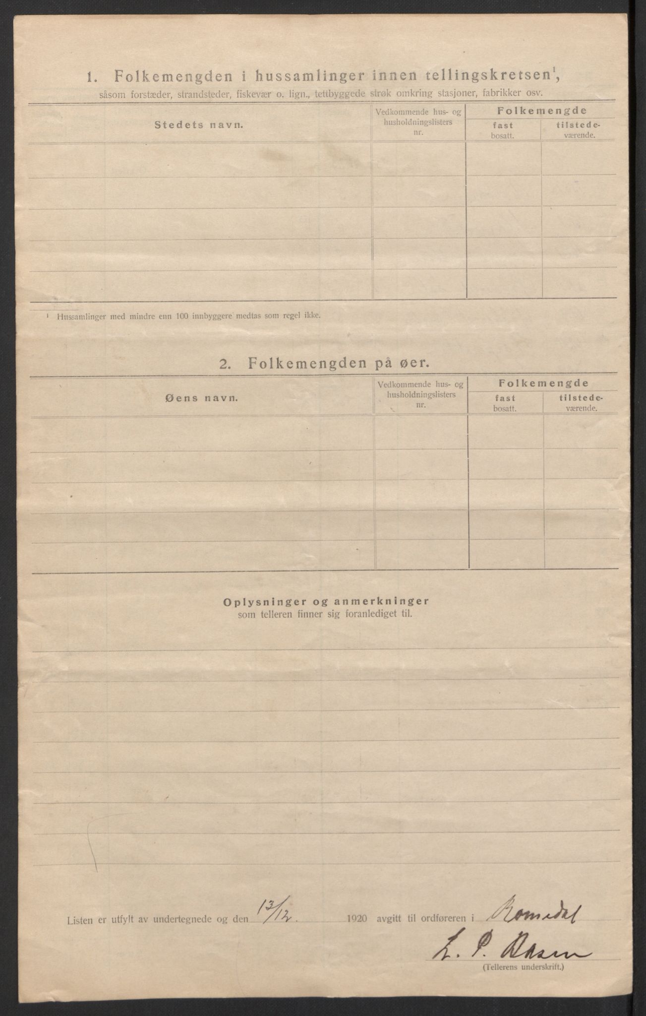 SAH, Folketelling 1920 for 0416 Romedal herred, 1920, s. 39