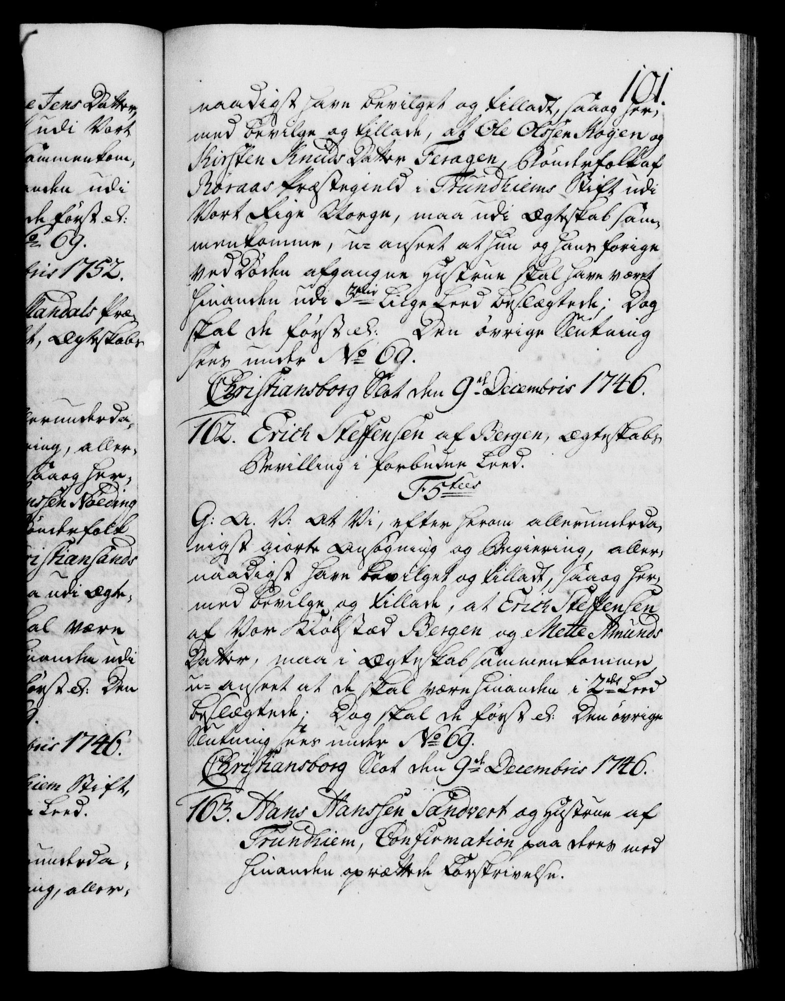 Danske Kanselli 1572-1799, RA/EA-3023/F/Fc/Fca/Fcaa/L0035: Norske registre, 1746-1748, s. 101a