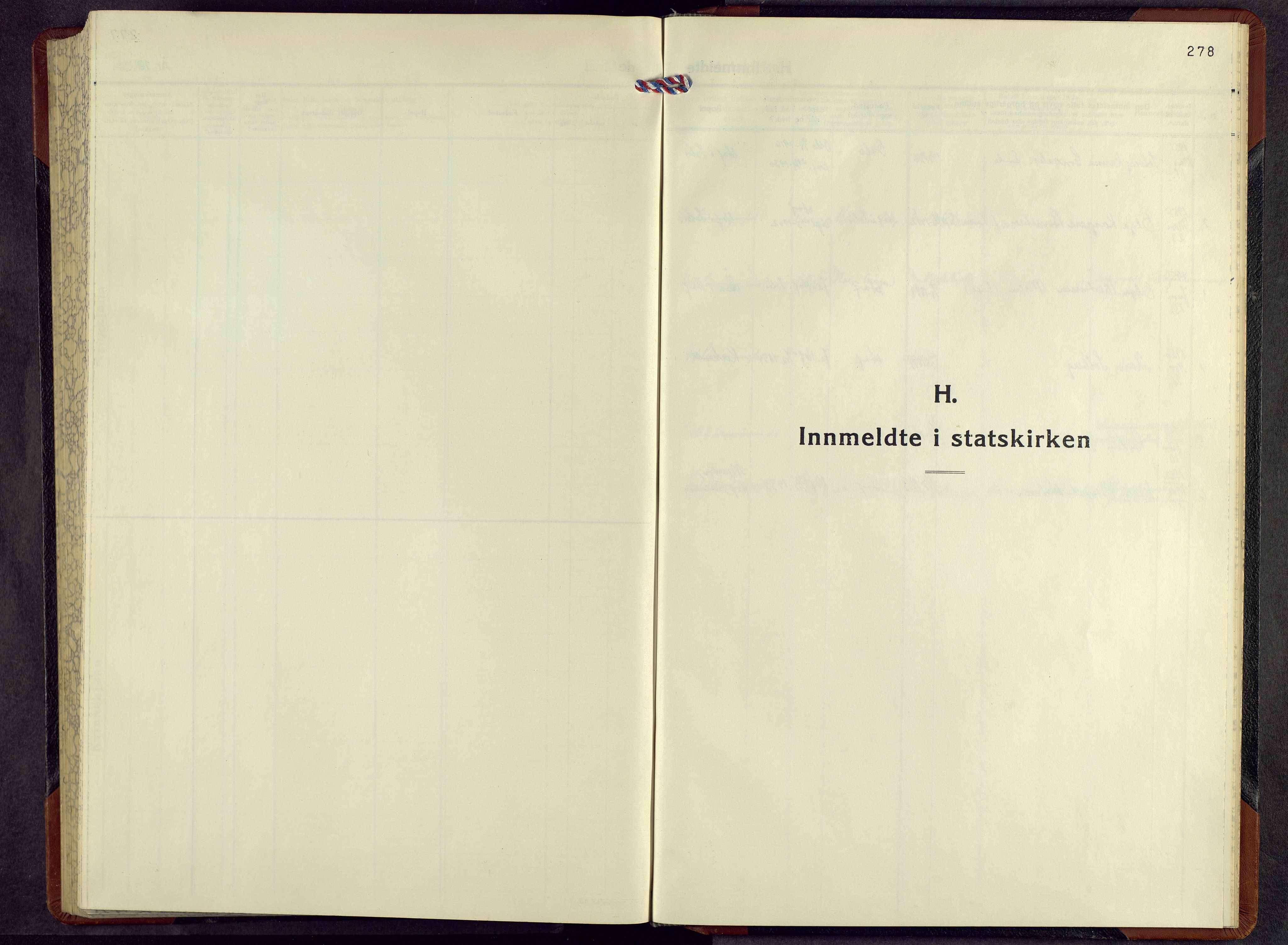 Hof prestekontor, SAH/PREST-038/H/Ha/Hab/L0004: Klokkerbok nr. 4, 1948-1967, s. 278