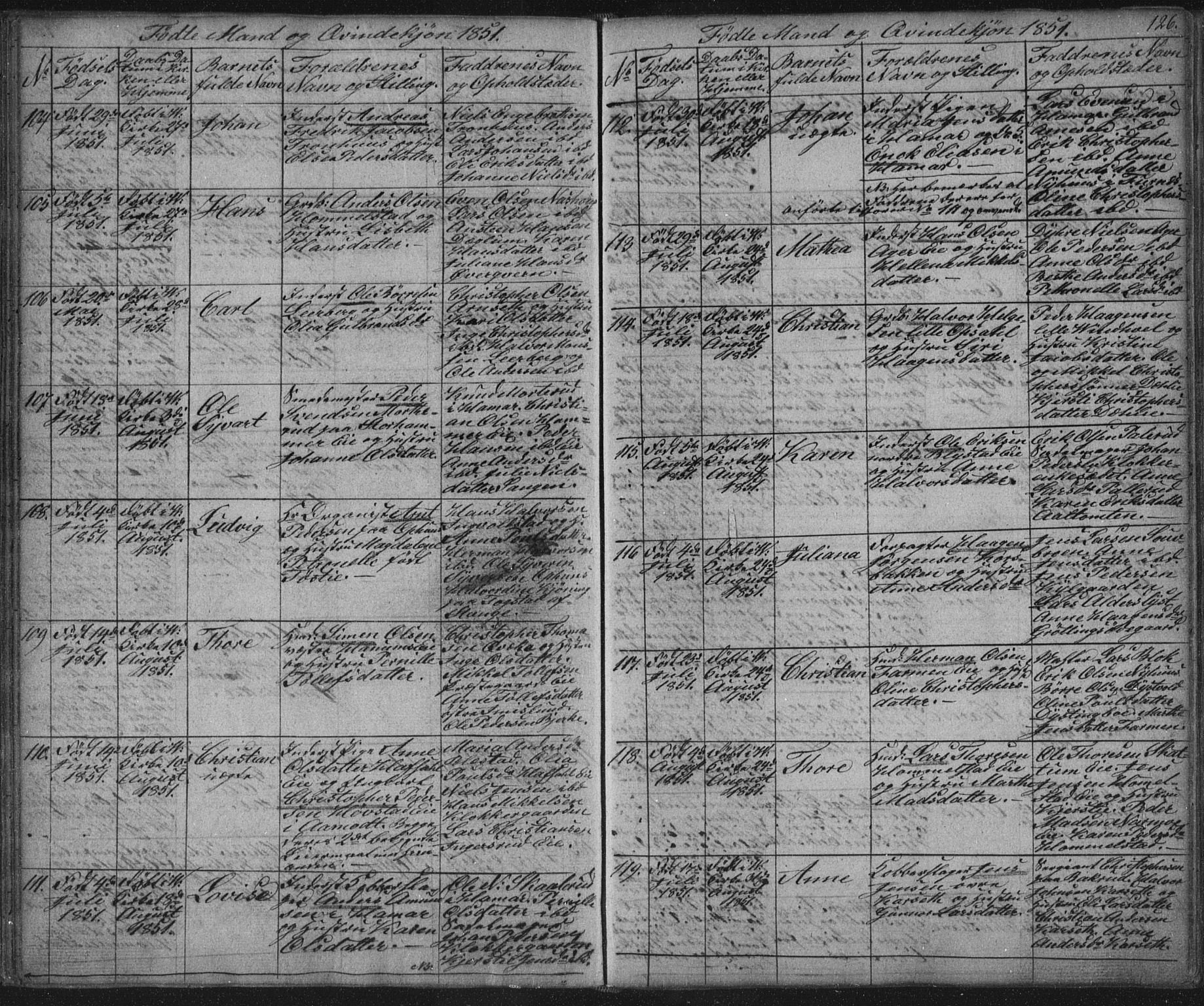 Vang prestekontor, Hedmark, SAH/PREST-008/H/Ha/Hab/L0008: Klokkerbok nr. 8, 1832-1854, s. 126
