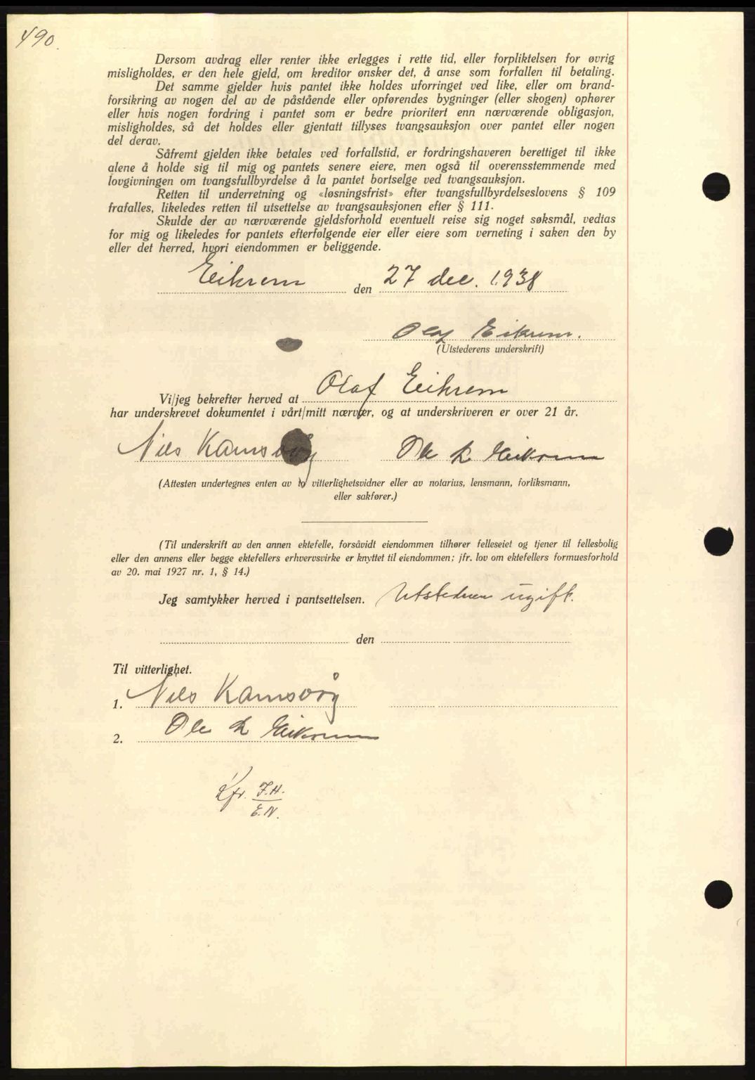 Nordmøre sorenskriveri, AV/SAT-A-4132/1/2/2Ca: Pantebok nr. B84, 1938-1939, Dagboknr: 3060/1938