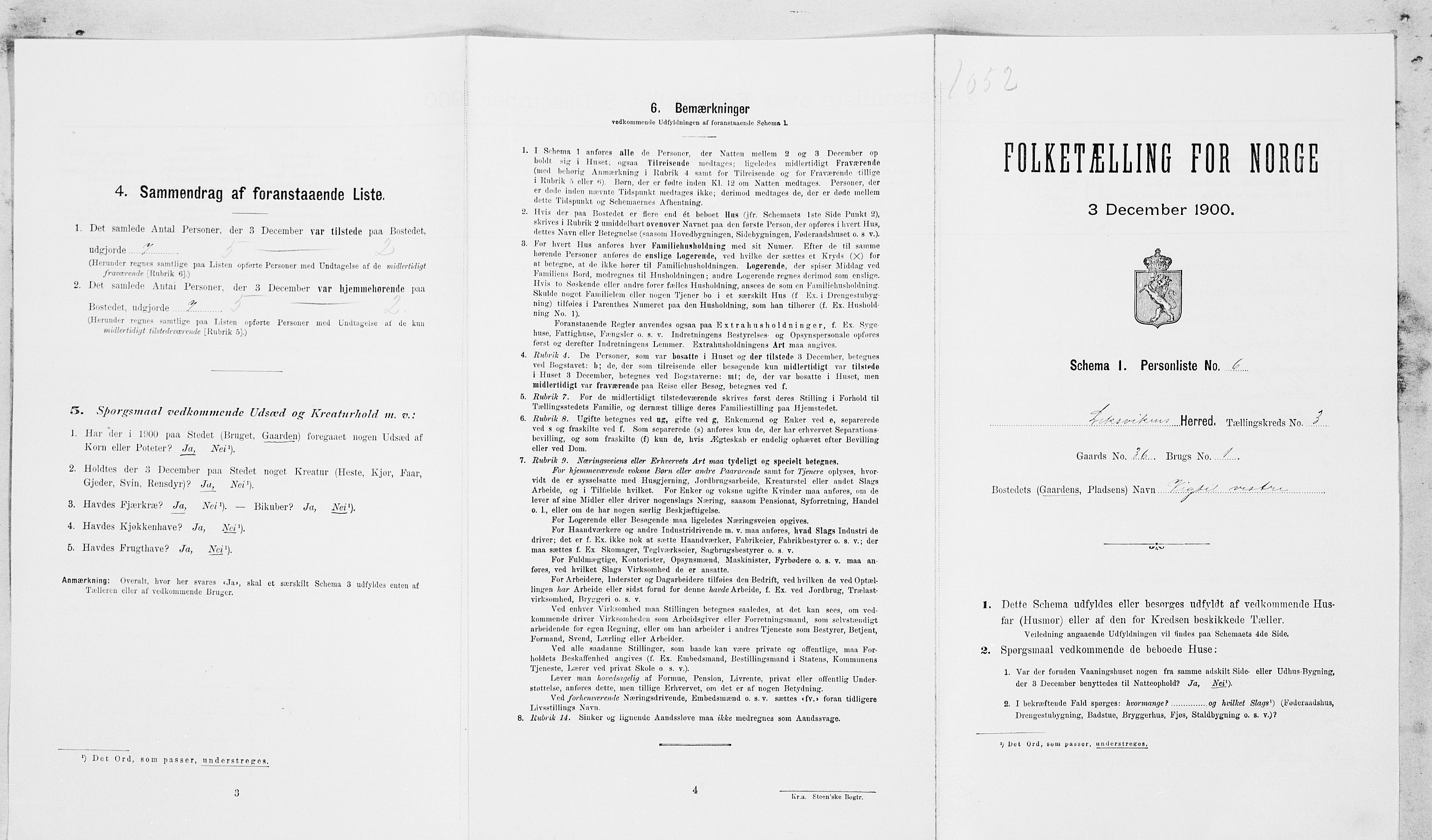 SAT, Folketelling 1900 for 1718 Leksvik herred, 1900, s. 352
