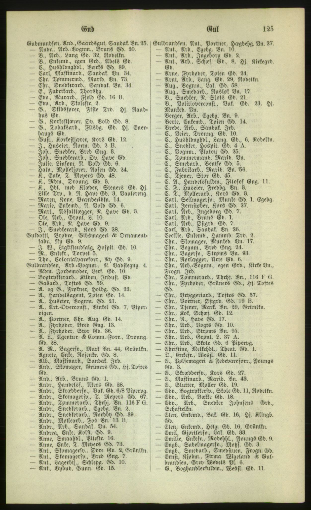 Kristiania/Oslo adressebok, PUBL/-, 1880, s. 125