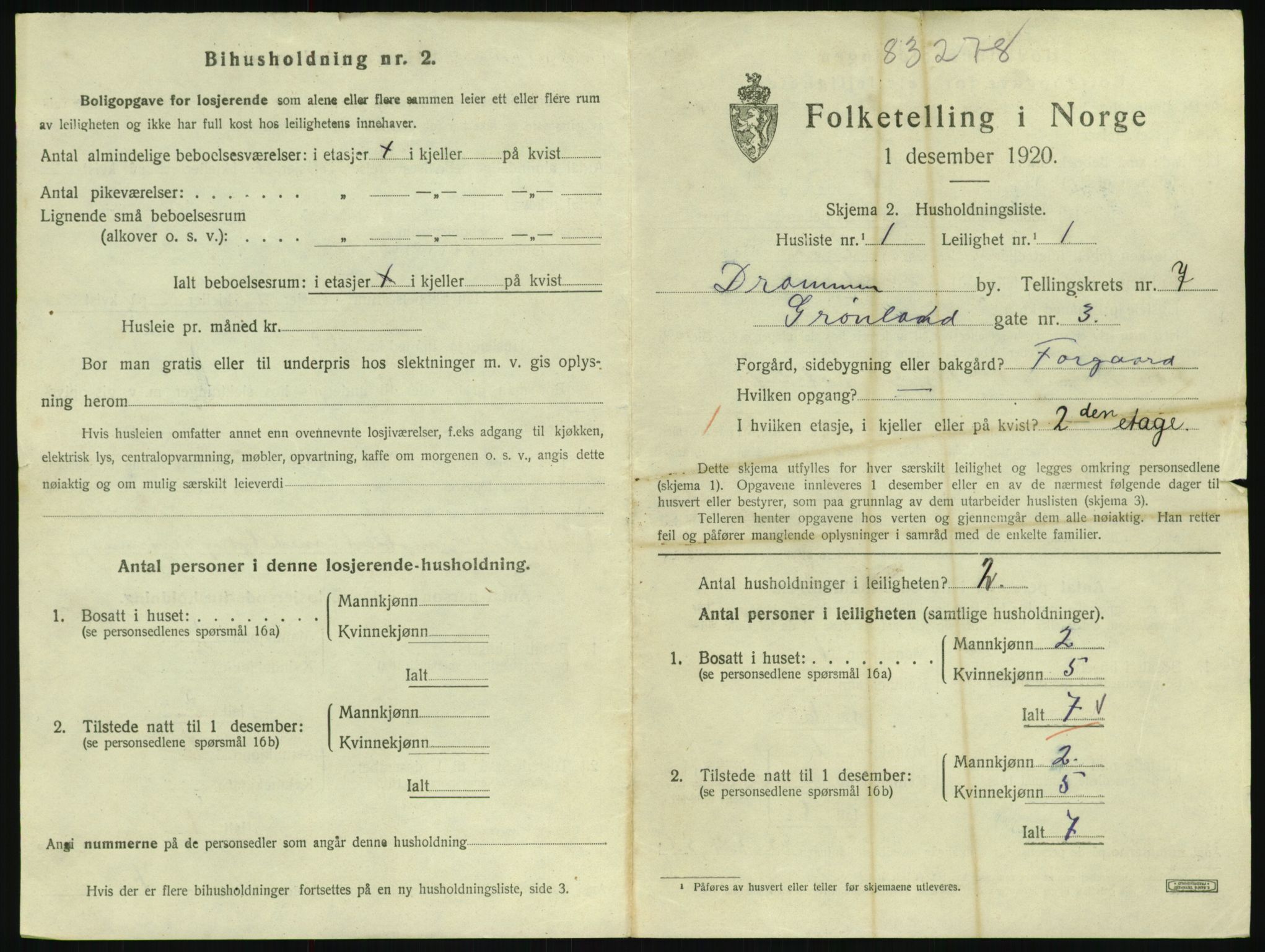 SAKO, Folketelling 1920 for 0602 Drammen kjøpstad, 1920, s. 12369