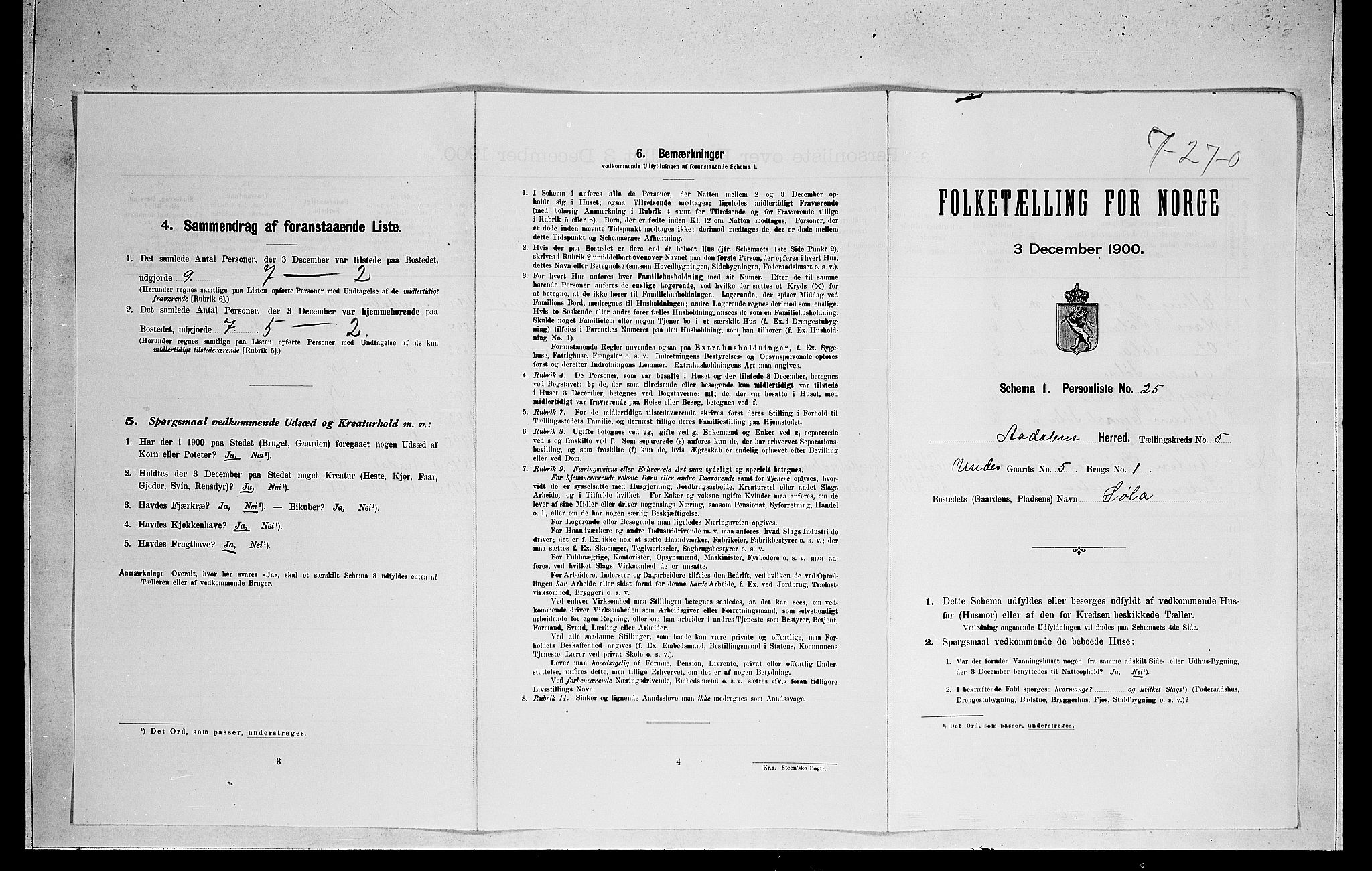 RA, Folketelling 1900 for 0614 Ådal herred, 1900, s. 388