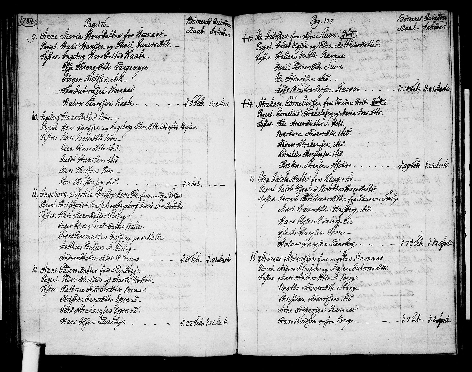 Ramnes kirkebøker, AV/SAKO-A-314/F/Fa/L0002: Ministerialbok nr. I 2, 1773-1790, s. 176-177