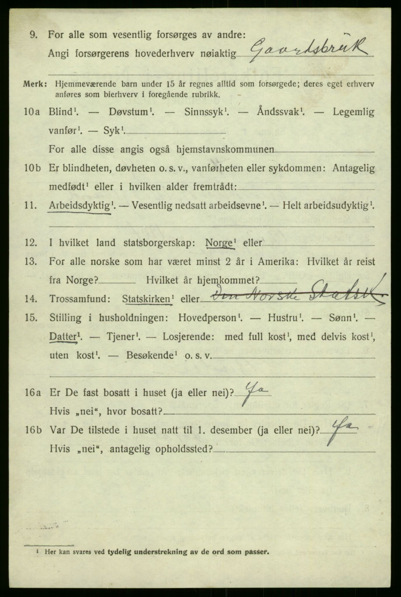 SAB, Folketelling 1920 for 1414 Brekke herred, 1920, s. 1071