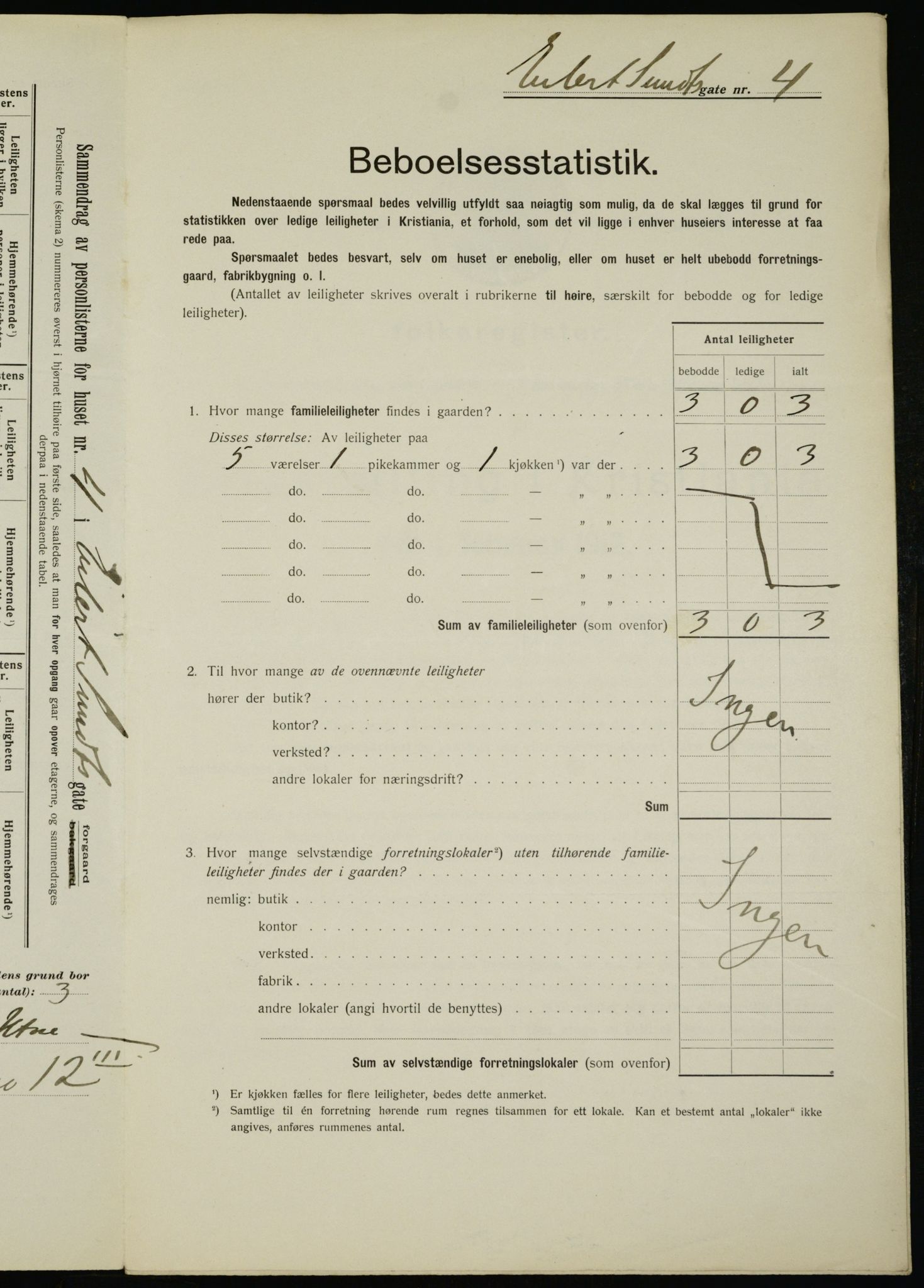 OBA, Kommunal folketelling 1.2.1912 for Kristiania, 1912, s. 18911