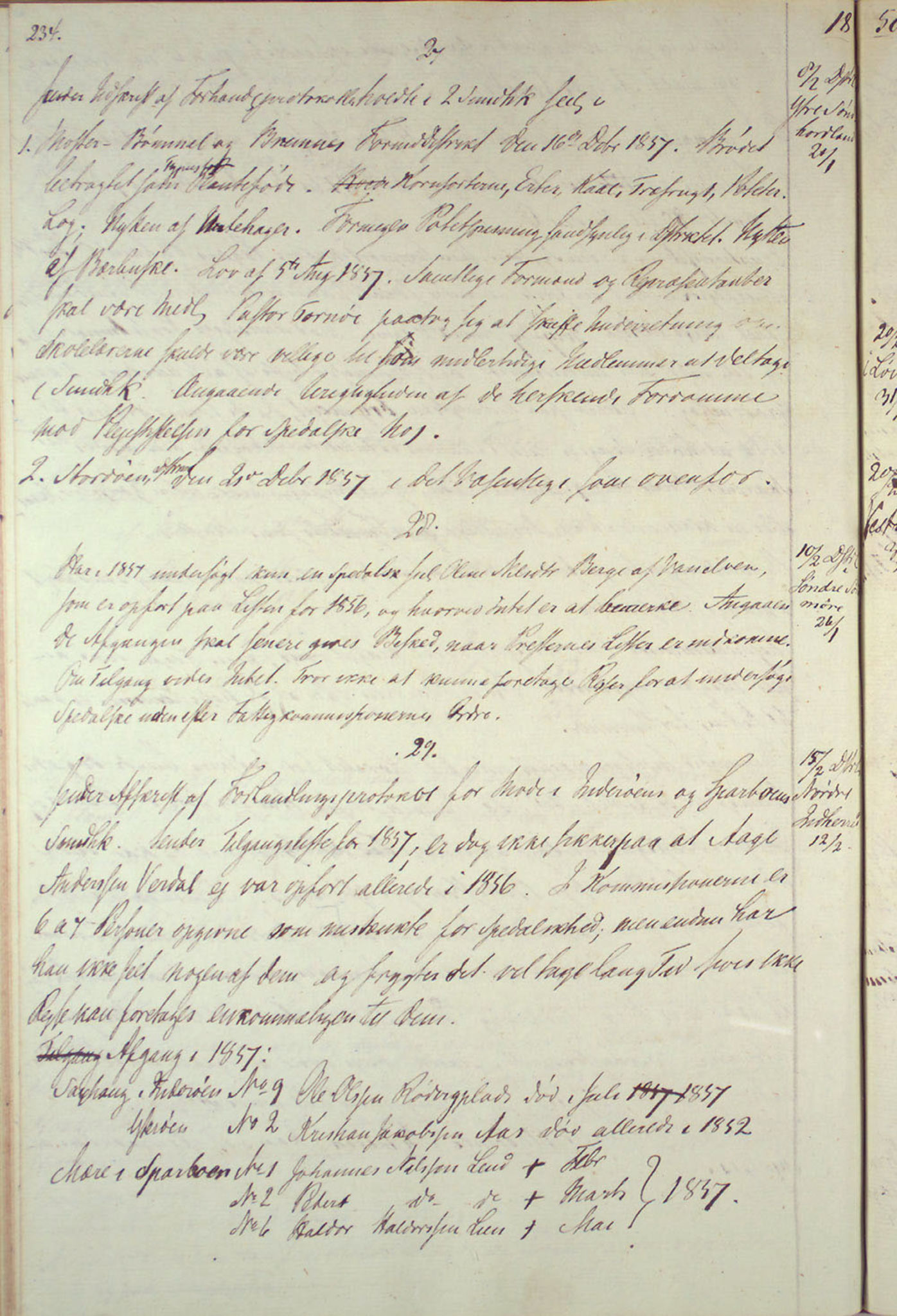 Lepraarkiver - Overlegen for den spedalske sykdom, AV/SAB-A-61001/B.c/L0001: Journal, 1854-1859, s. 234
