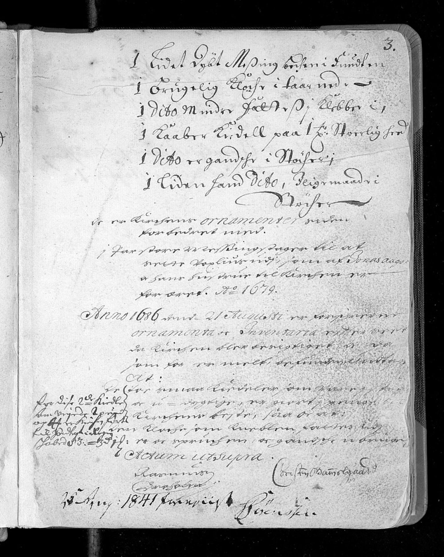Kirkestoler i Oppland fylke, AV/SAH-KIRKESTOL-002/F/Fa/Faa/L0002: Kirkestol for Lesja, 1682-1723, s. 3a