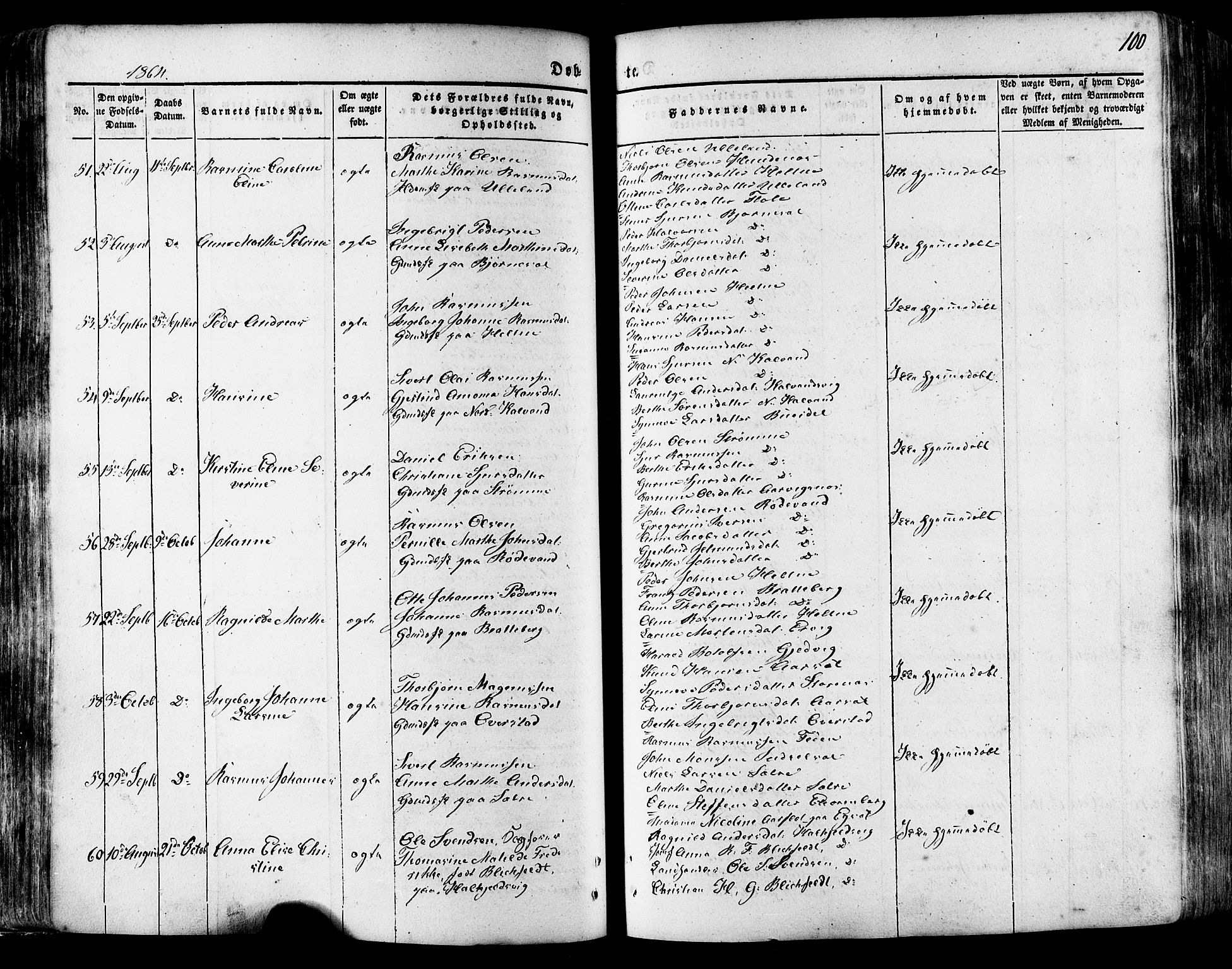 Ministerialprotokoller, klokkerbøker og fødselsregistre - Møre og Romsdal, AV/SAT-A-1454/511/L0140: Ministerialbok nr. 511A07, 1851-1878, s. 100