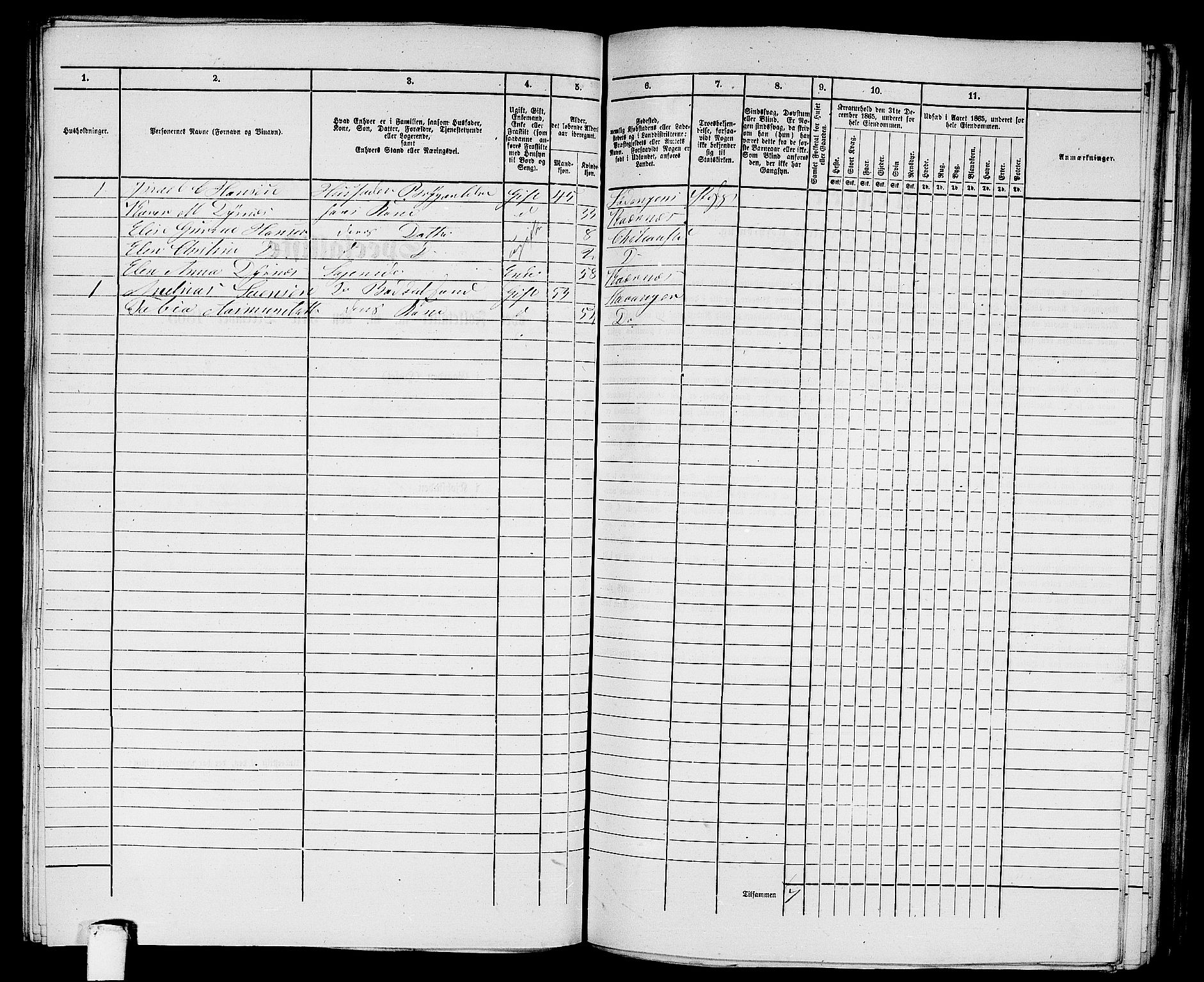 RA, Folketelling 1865 for 1503B Kristiansund prestegjeld, Kristiansund kjøpstad, 1865, s. 757