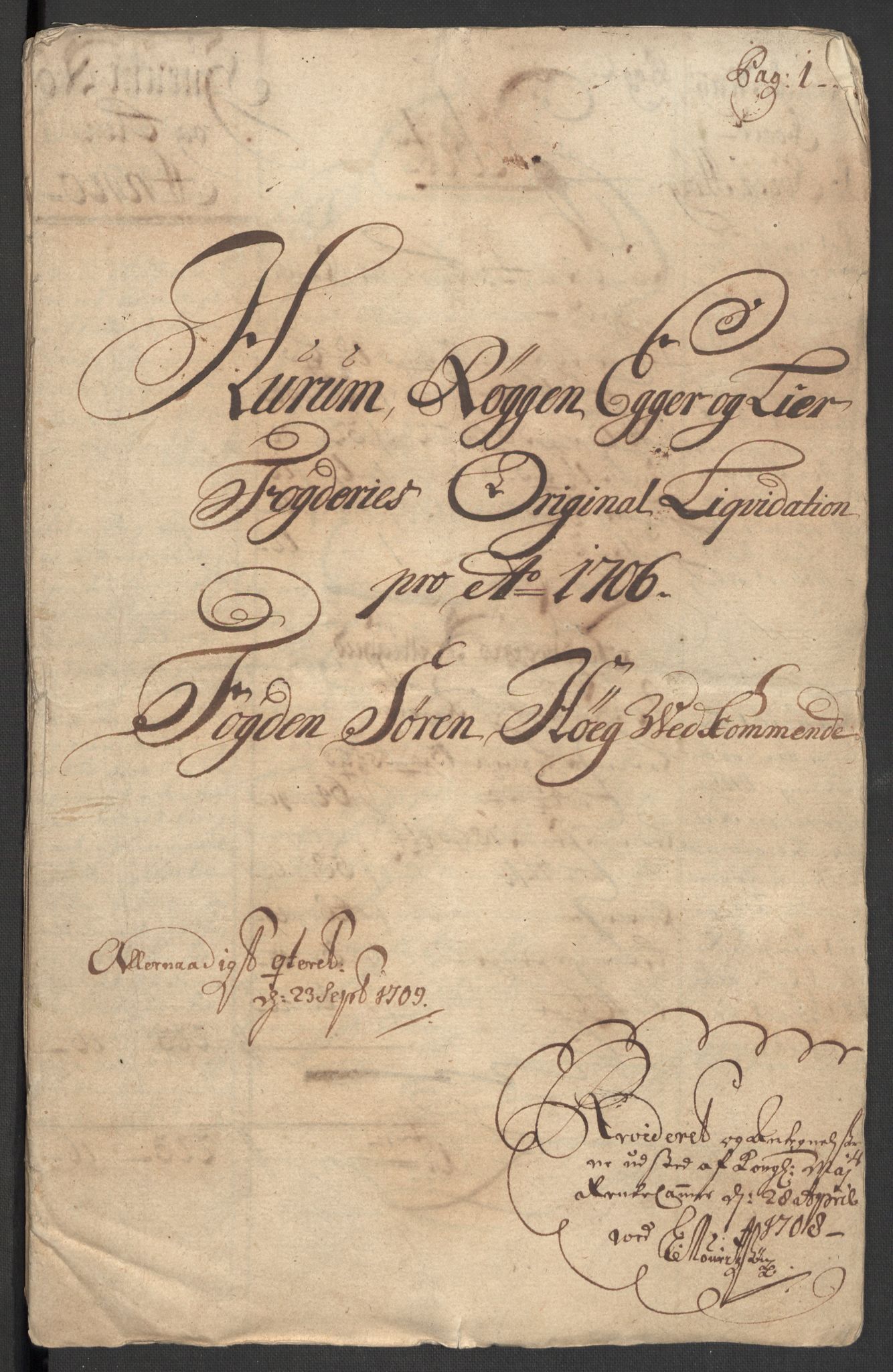Rentekammeret inntil 1814, Reviderte regnskaper, Fogderegnskap, RA/EA-4092/R30/L1701: Fogderegnskap Hurum, Røyken, Eiker og Lier, 1706-1707, s. 3