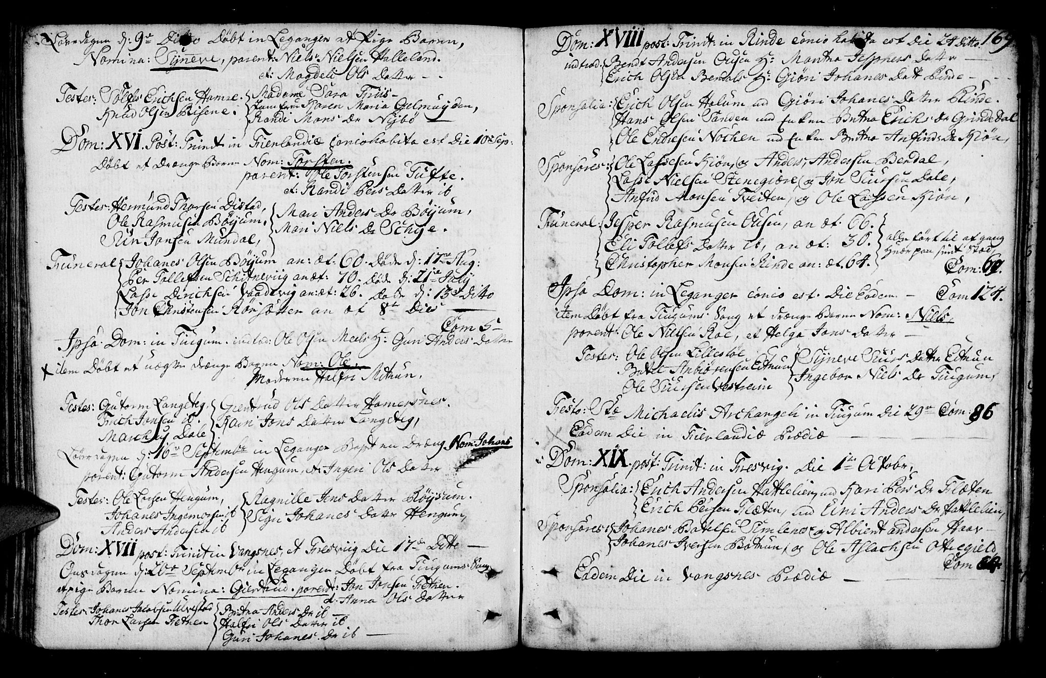 Leikanger sokneprestembete, SAB/A-81001: Ministerialbok nr. A 3, 1756-1770, s. 169