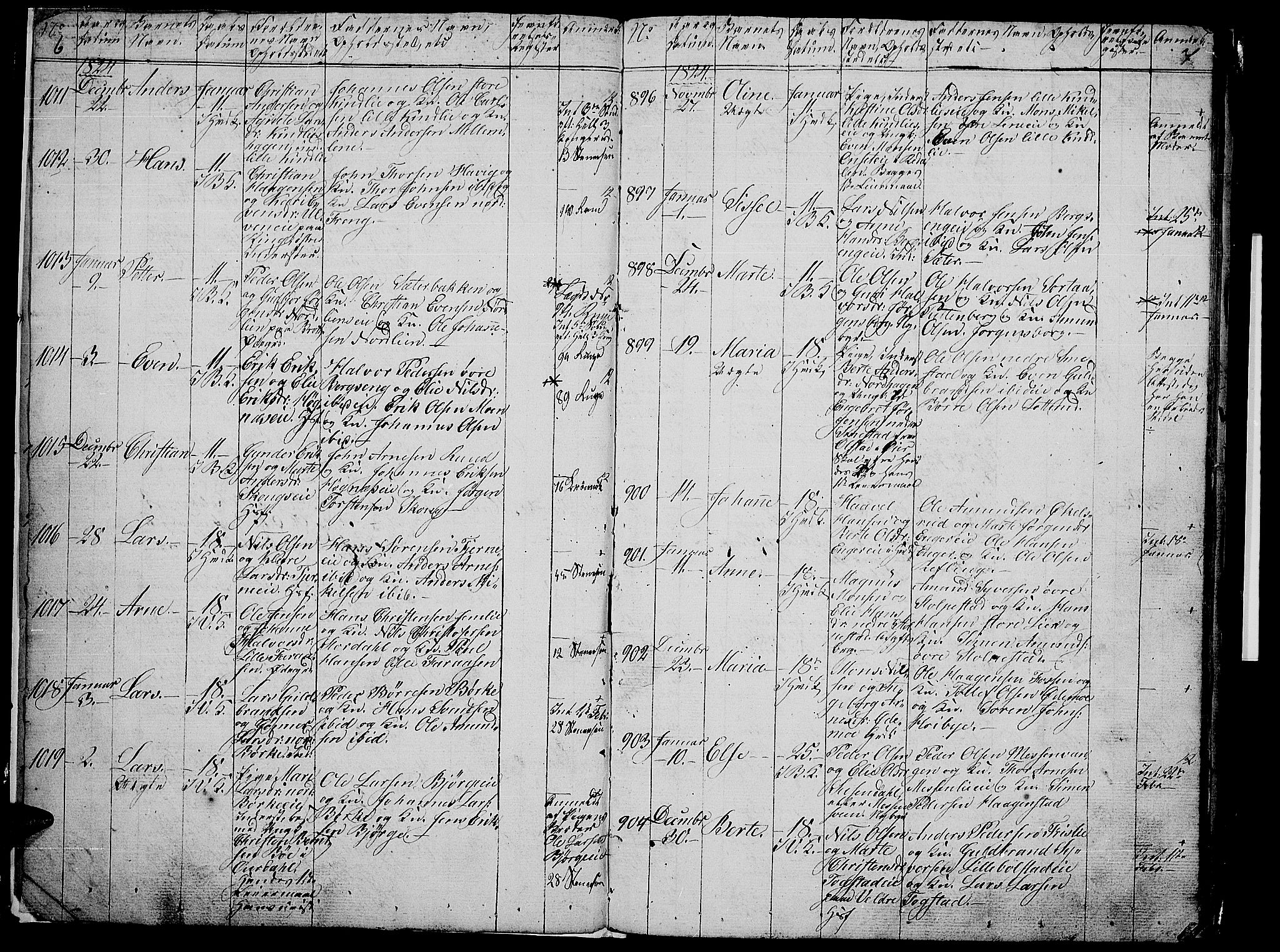 Ringsaker prestekontor, AV/SAH-PREST-014/L/La/L0003: Klokkerbok nr. 3, 1824-1826, s. 6-7