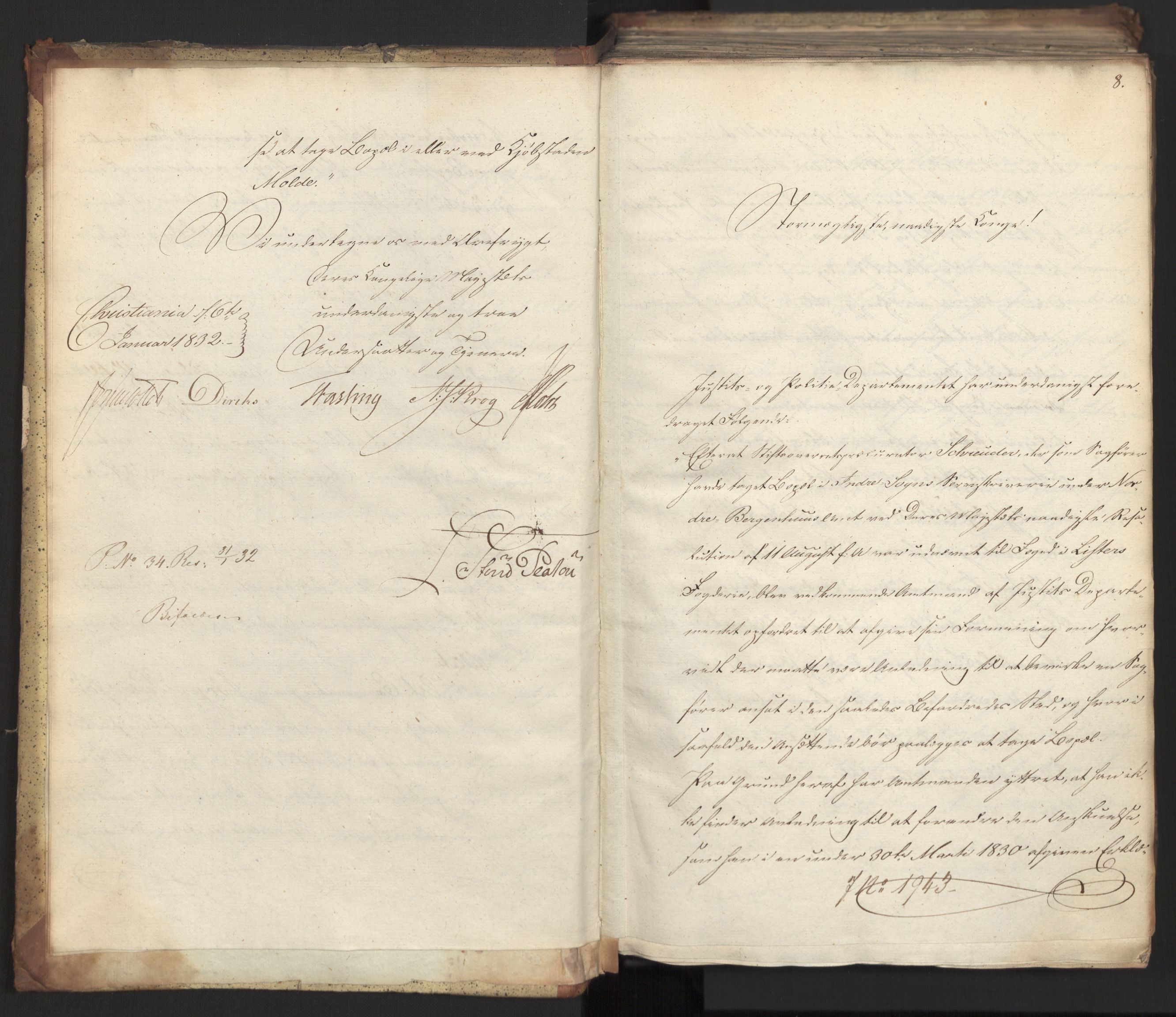 Statsrådsavdelingen i Stockholm, AV/RA-S-1003/D/Da/L0076: Regjeringsinnstillinger nr. 1942-2099, 1832, s. 5