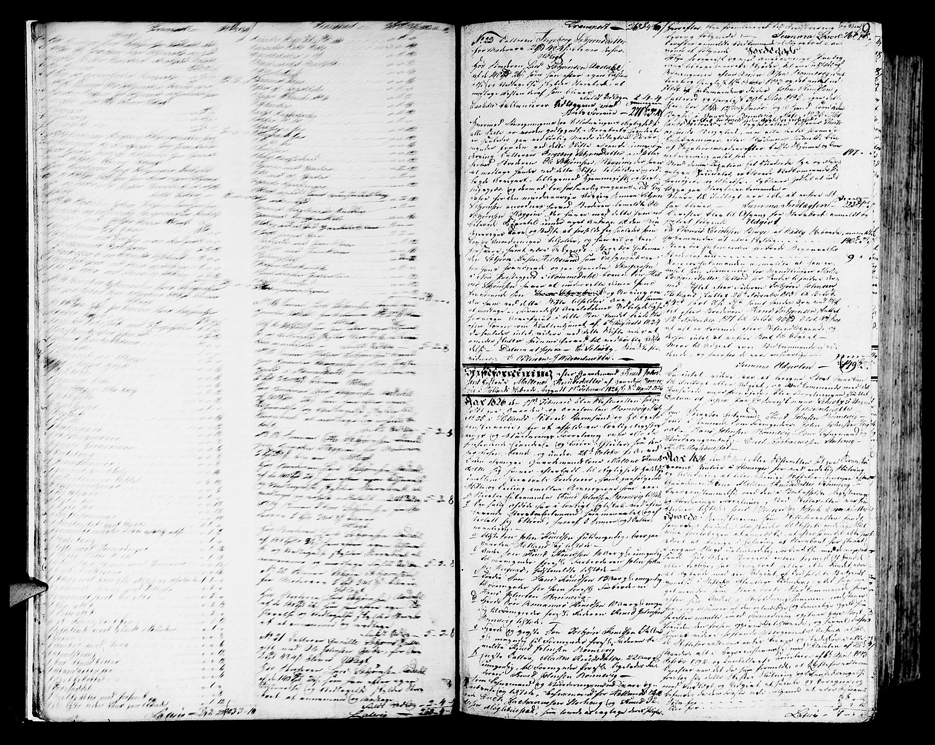 Karmsund sorenskriveri, AV/SAST-A-100311/01/IV/IVDB/L0007: SKIFTEPROTOKOLL A6, 1825-1847, s. 8b-9a