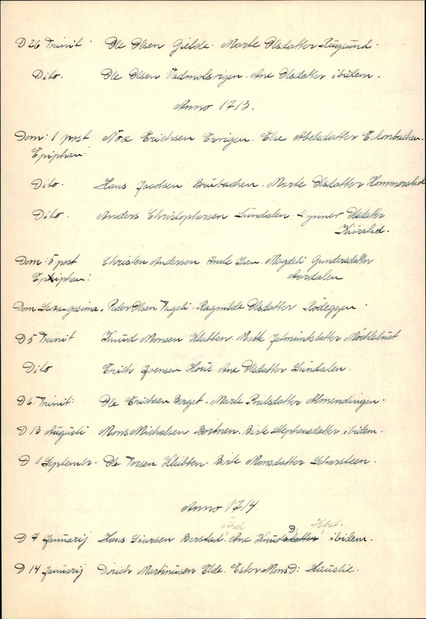 Samling av fulltekstavskrifter, SAB/FULLTEKST/B/14/0015: Davik sokneprestembete, ministerialbok nr. A 1, 1710-1742, s. 64