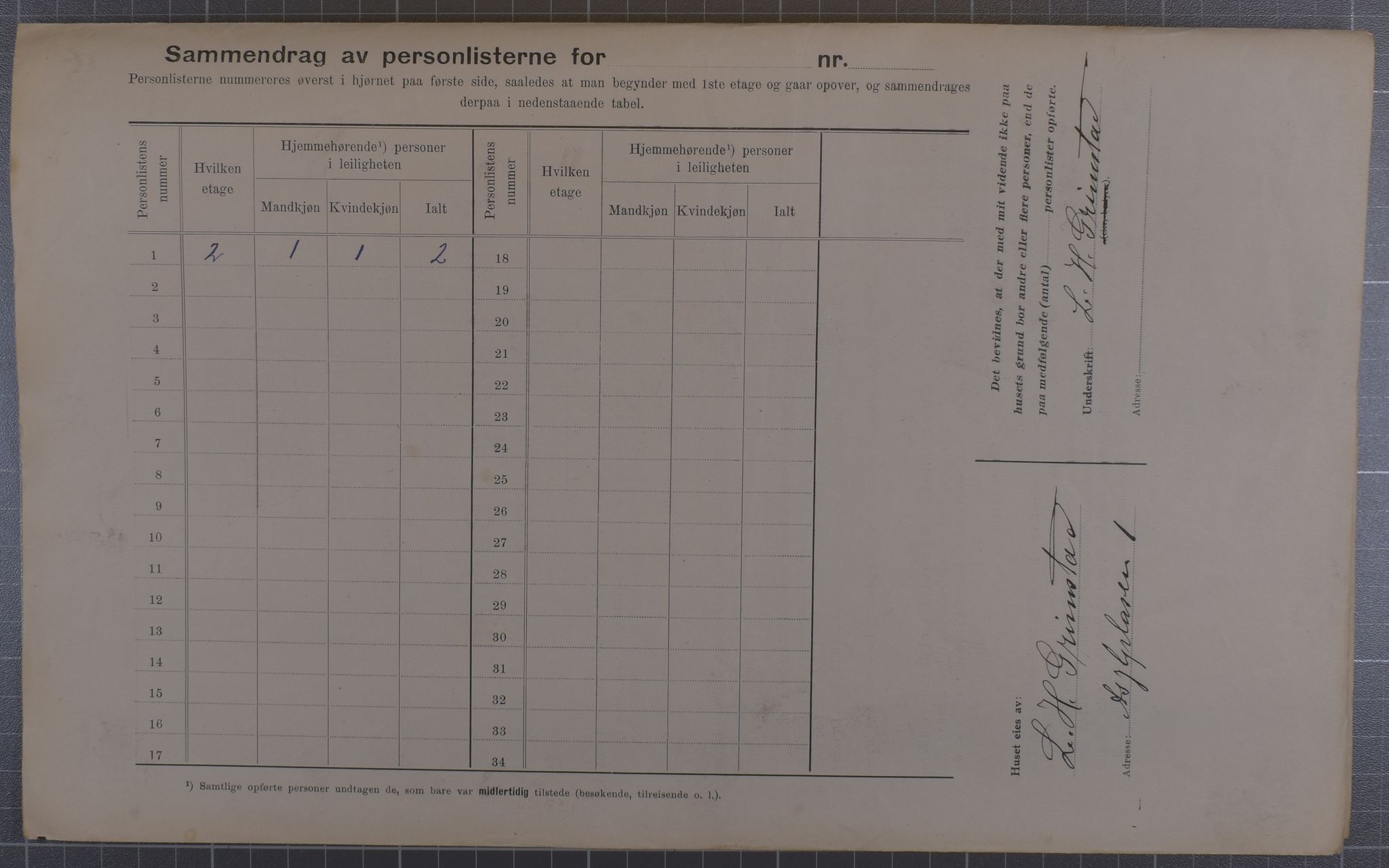 SAB, Kommunal folketelling 1912 for Bergen kjøpstad, 1912, s. 1561