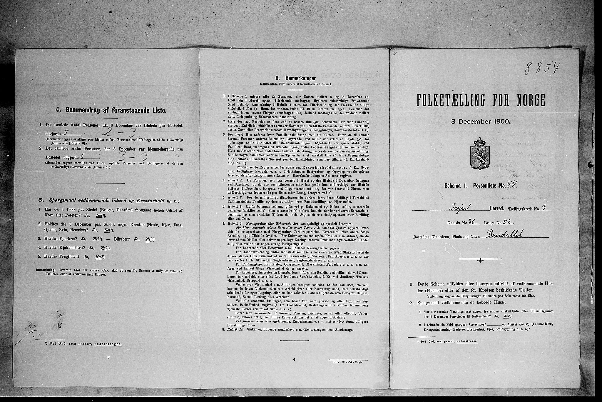 SAH, Folketelling 1900 for 0428 Trysil herred, 1900, s. 1128