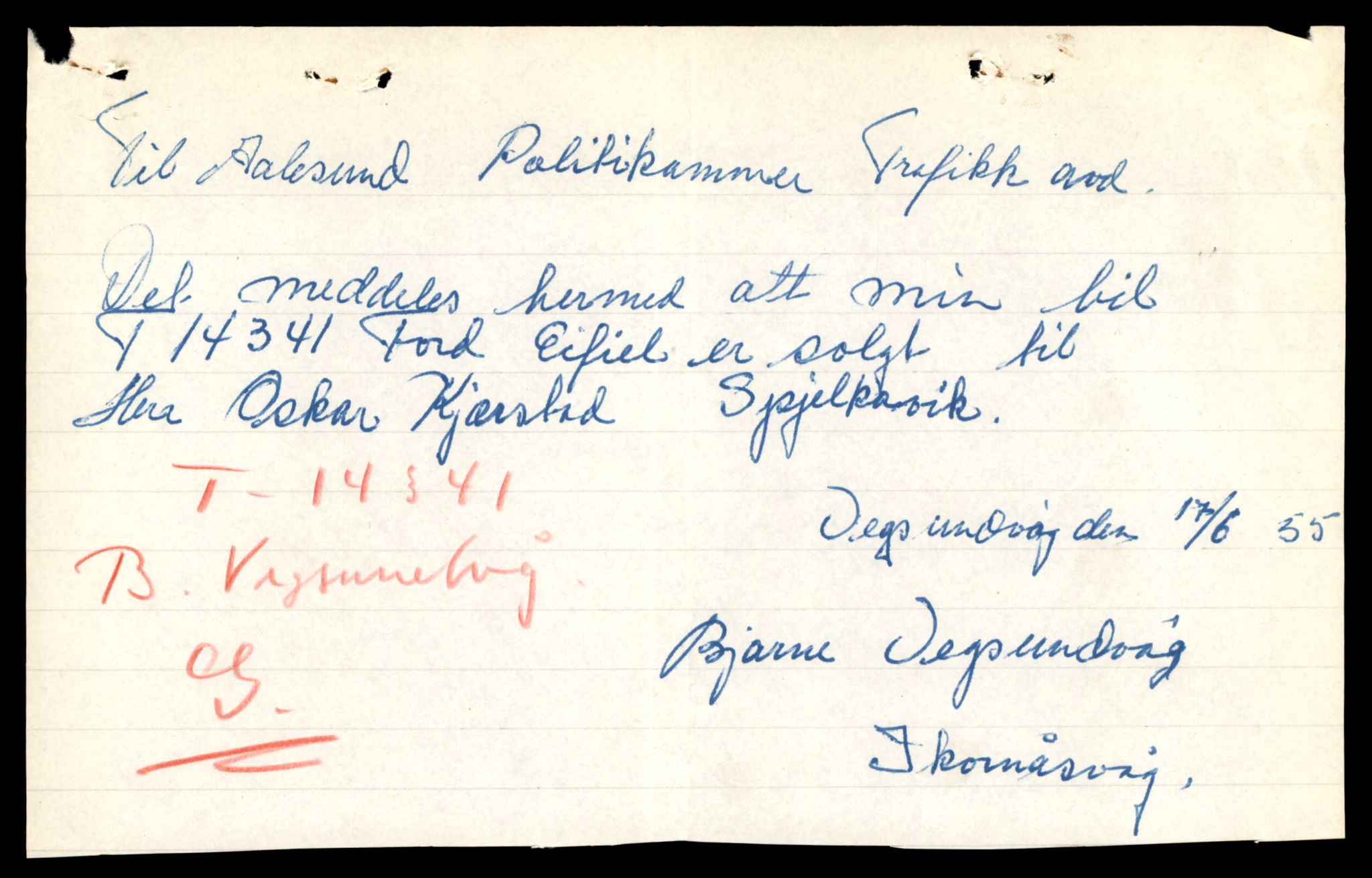 Møre og Romsdal vegkontor - Ålesund trafikkstasjon, AV/SAT-A-4099/F/Fe/L0045: Registreringskort for kjøretøy T 14320 - T 14444, 1927-1998, s. 557