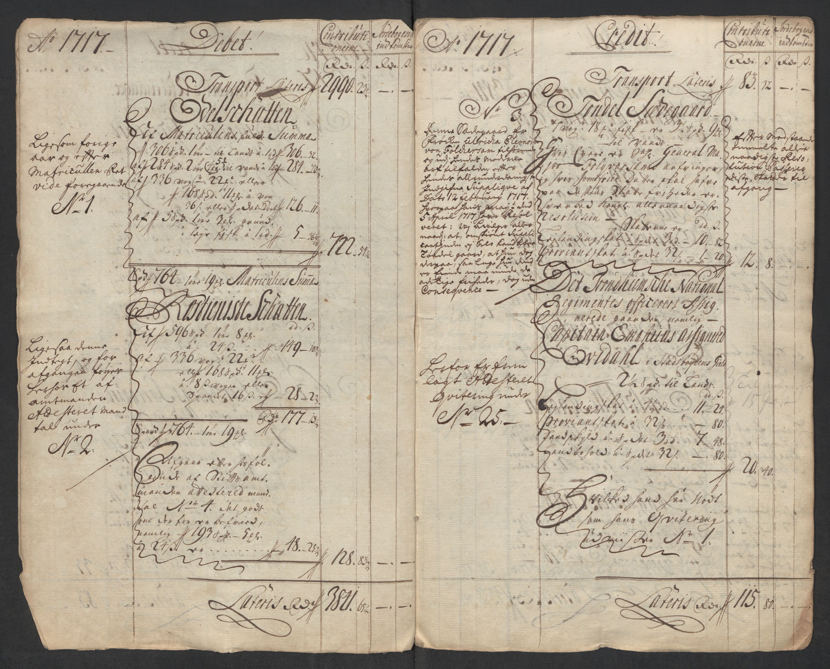 Rentekammeret inntil 1814, Reviderte regnskaper, Fogderegnskap, AV/RA-EA-4092/R57/L3865: Fogderegnskap Fosen, 1717, s. 5