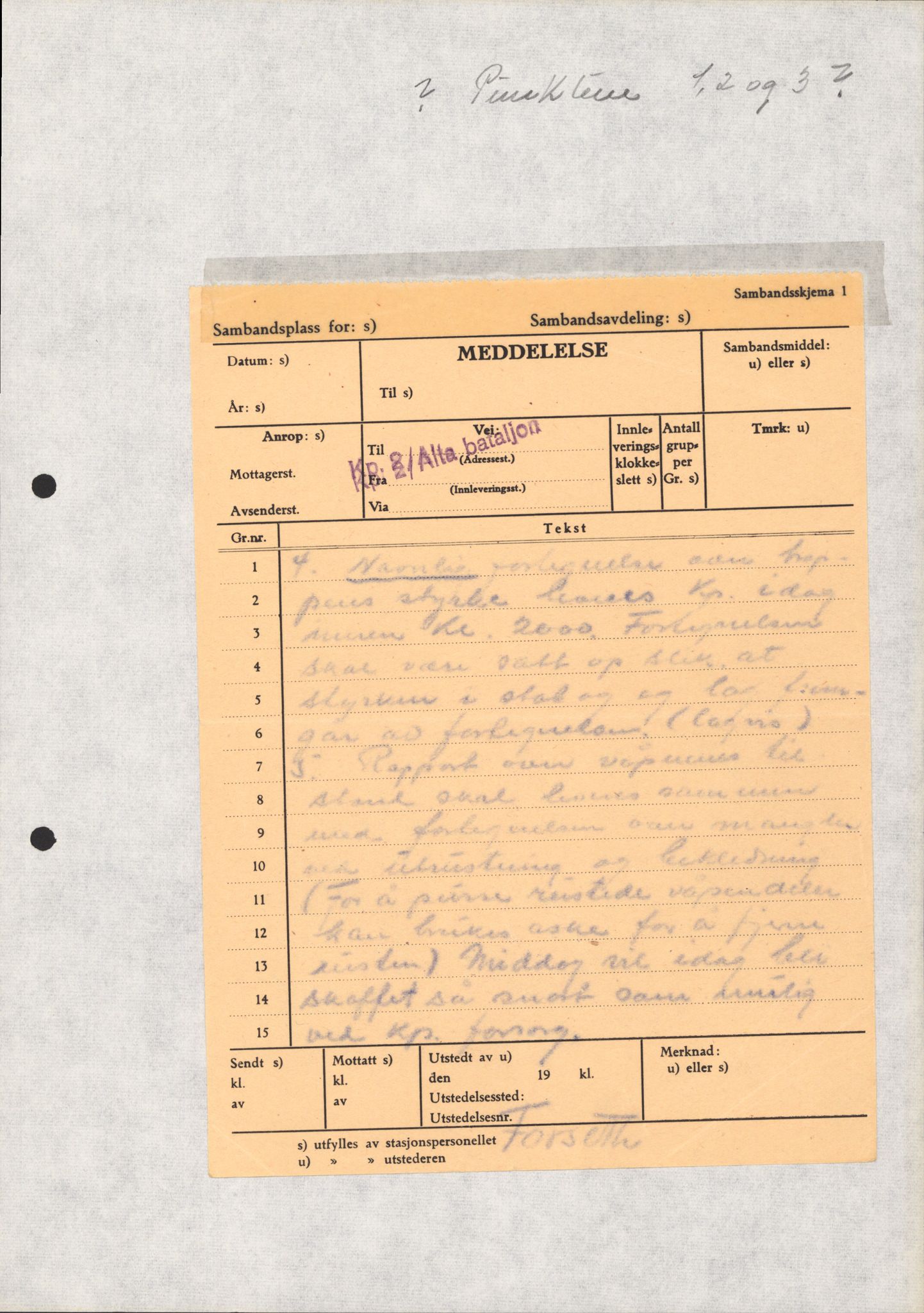 Forsvaret, Forsvarets krigshistoriske avdeling, AV/RA-RAFA-2017/Y/Yb/L0150: II-C-11-640  -  6. Divisjon: Alta bataljon, 1940-1964, s. 238