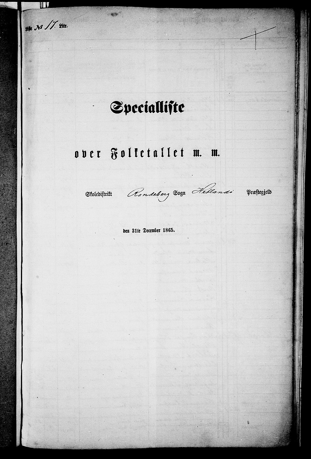 RA, Folketelling 1865 for 1126P Hetland prestegjeld, 1865, s. 197
