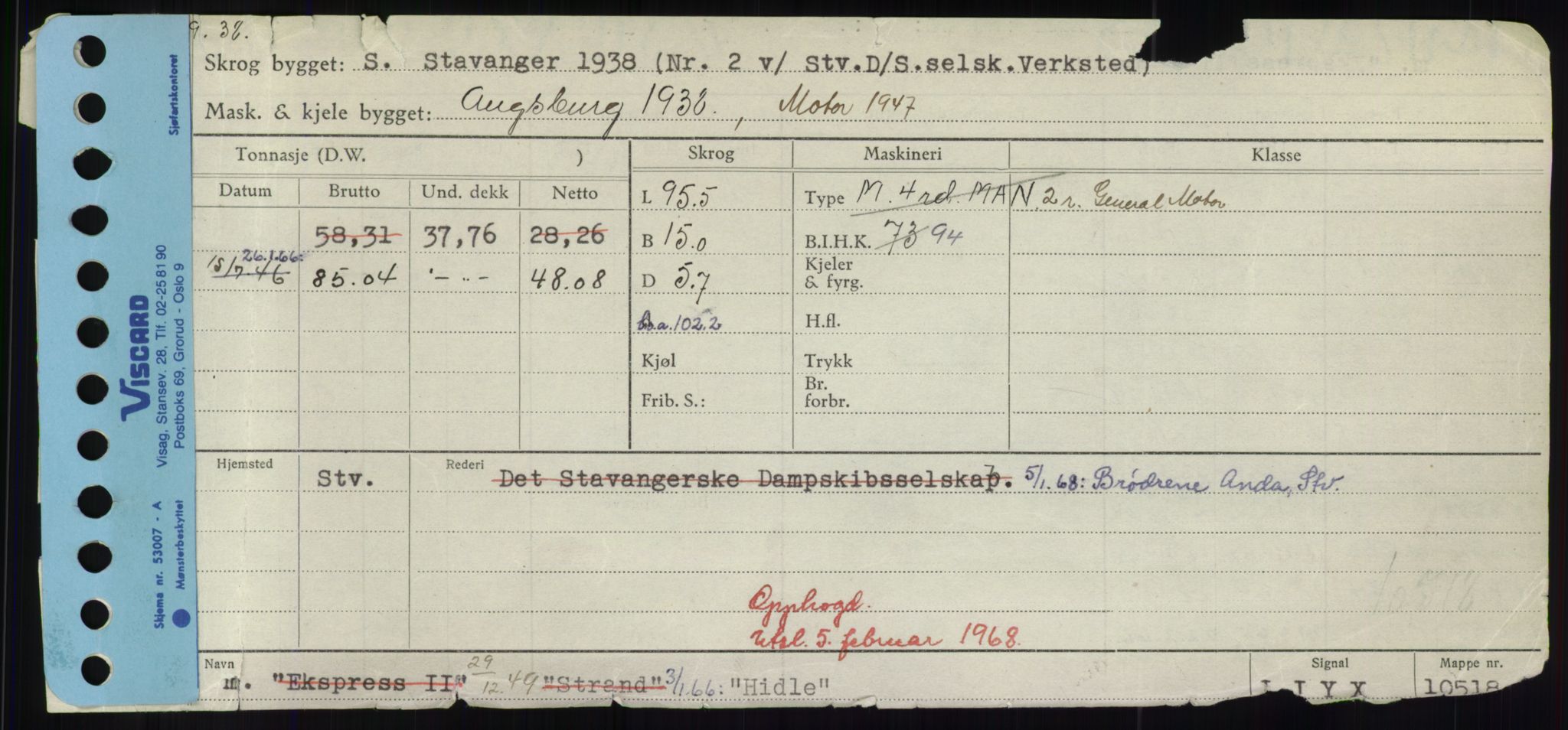Sjøfartsdirektoratet med forløpere, Skipsmålingen, AV/RA-S-1627/H/Hd/L0016: Fartøy, Hid-Holg, s. 3