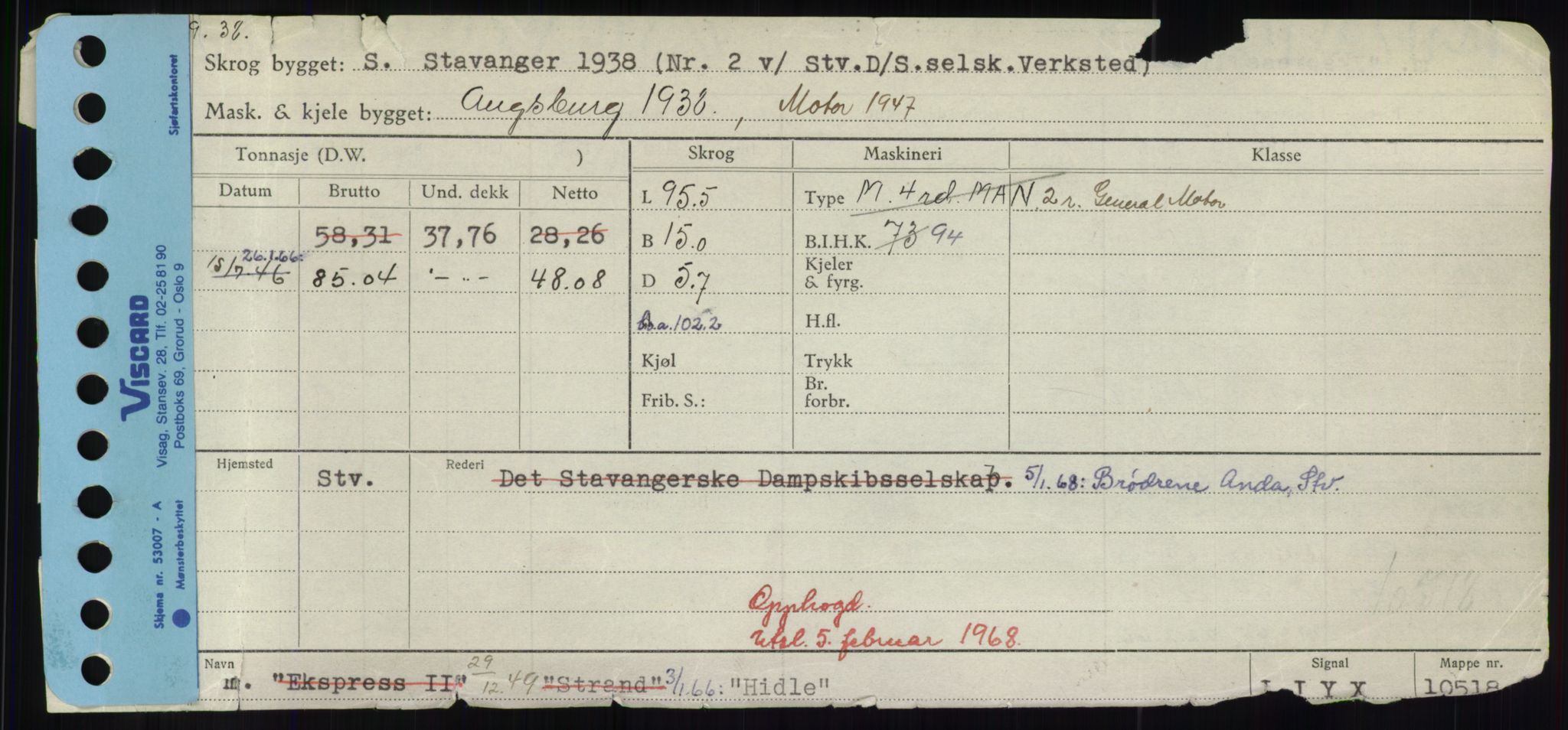 Sjøfartsdirektoratet med forløpere, Skipsmålingen, RA/S-1627/H/Hd/L0016: Fartøy, Hid-Holg, s. 3