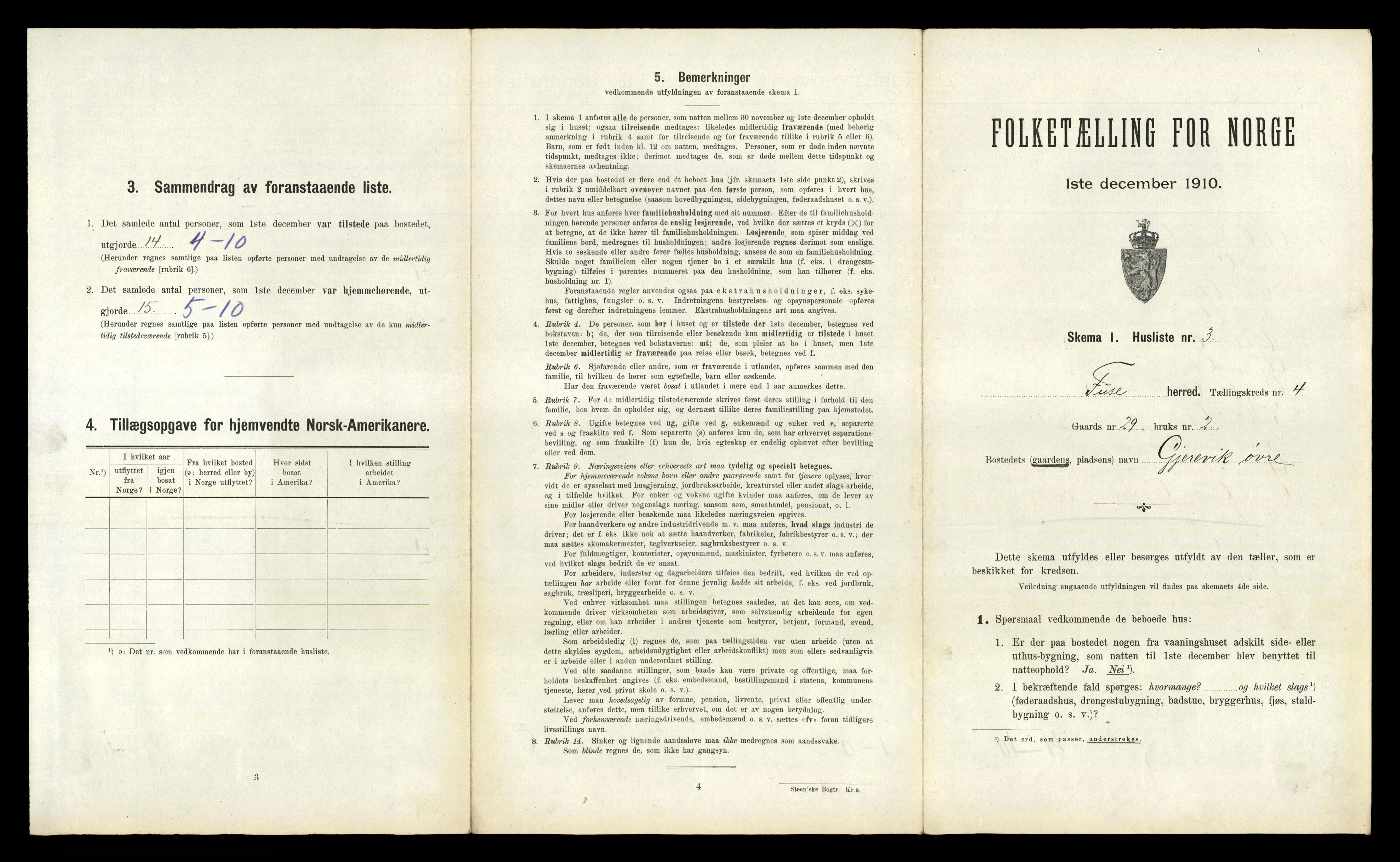 RA, Folketelling 1910 for 1241 Fusa herred, 1910, s. 296