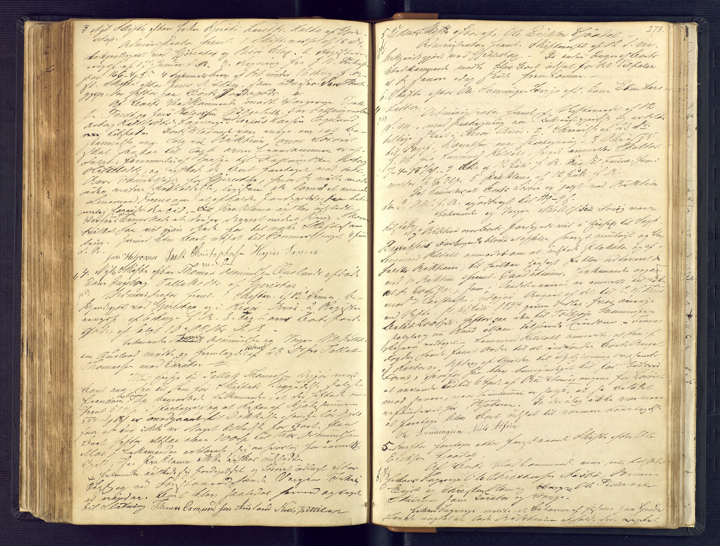 Holt sorenskriveri, AV/SAK-1221-0002/H/Hc/L0013: Skiftebehandlingsprotokoll nr. 4, 1855-1866, s. 277b-278a