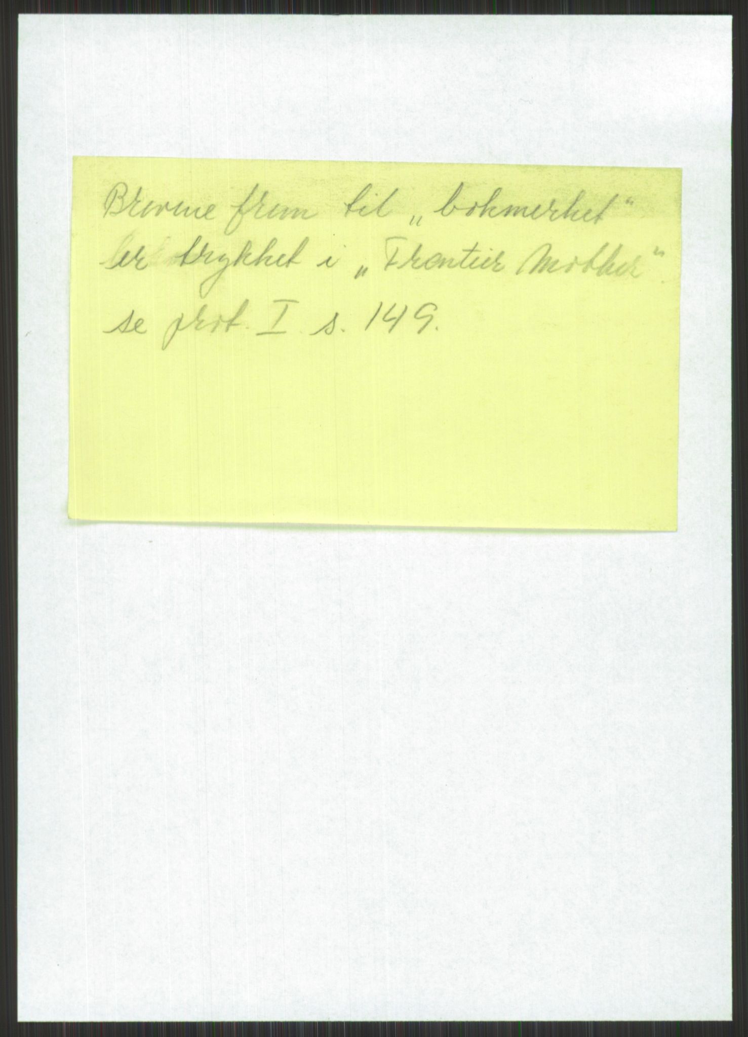 Samlinger til kildeutgivelse, Amerikabrevene, RA/EA-4057/F/L0037: Arne Odd Johnsens amerikabrevsamling I