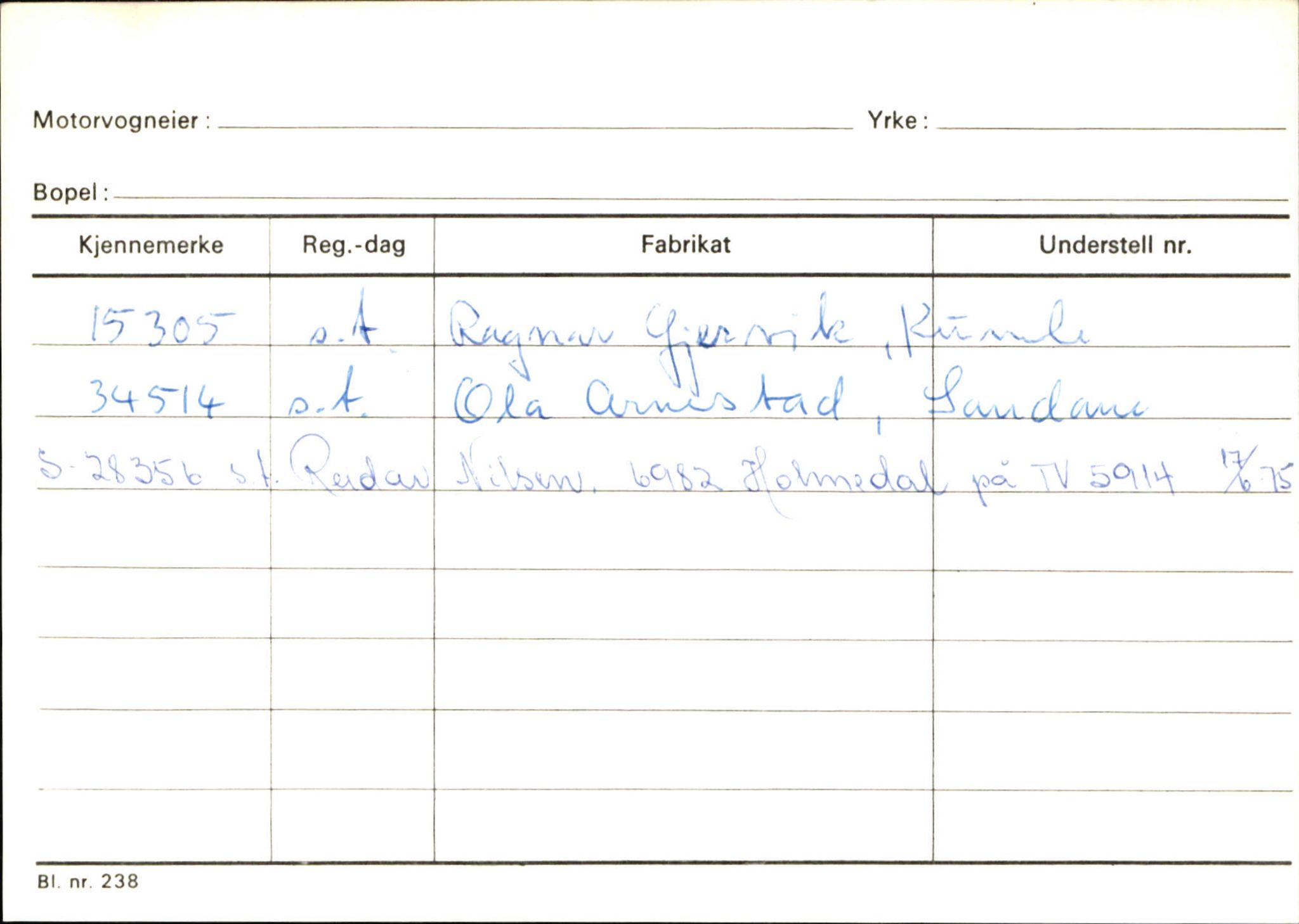 Statens vegvesen, Sogn og Fjordane vegkontor, SAB/A-5301/4/F/L0132: Eigarregister Askvoll A-Å. Balestrand A-Å, 1945-1975, s. 947